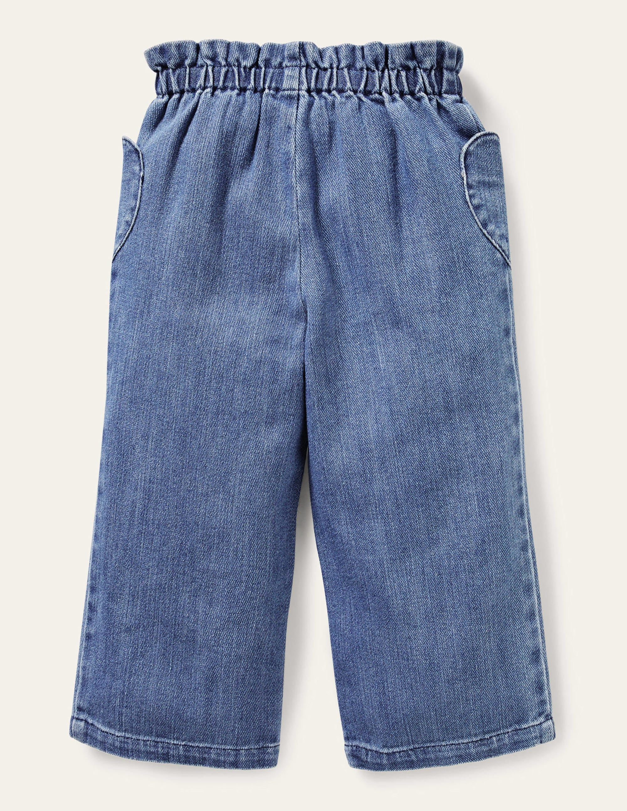 Wide Leg Pull-On Trouser-Mid Vintage Denim - Image 2