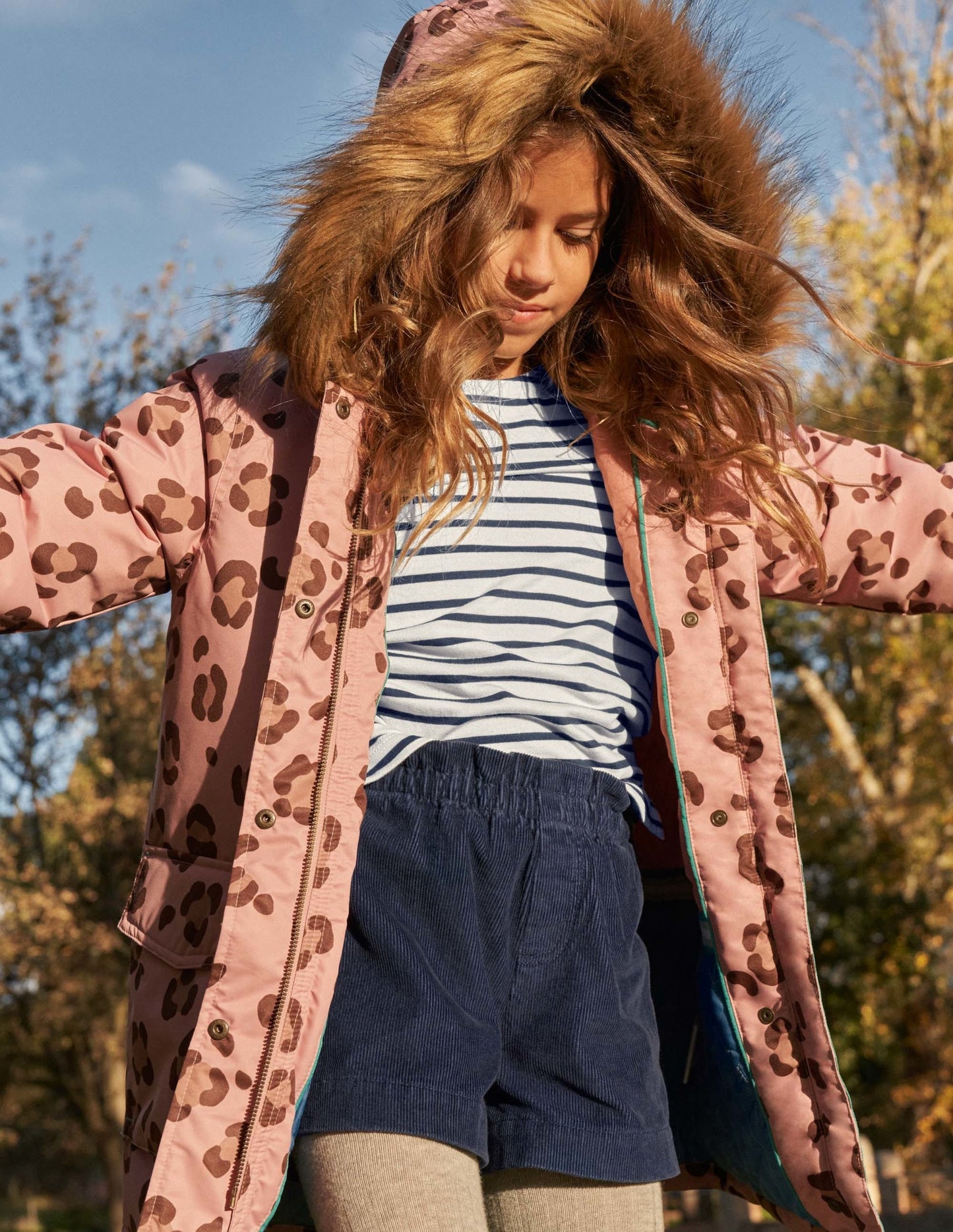 Cord Culottes-Starboard Blue