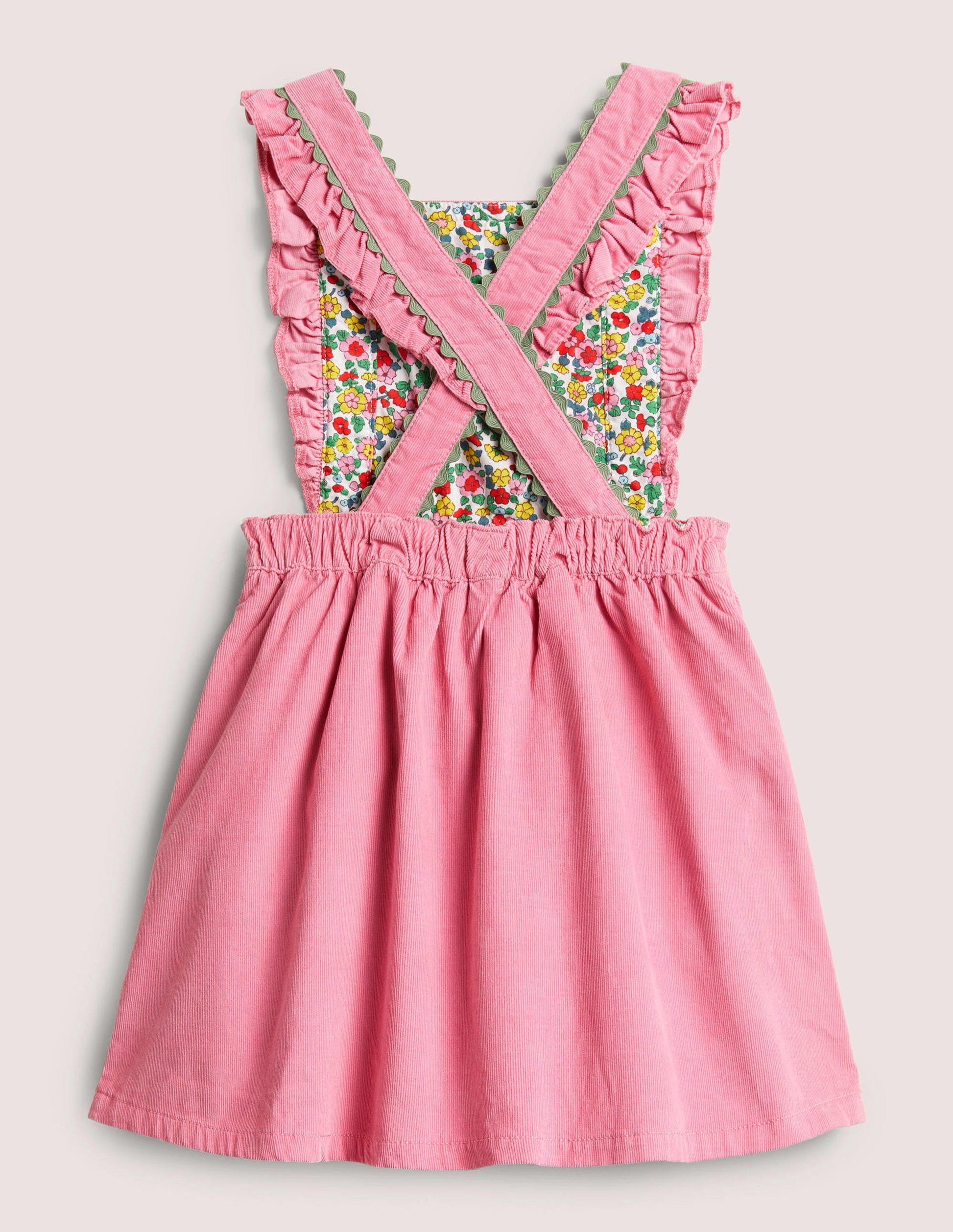 Woven Pinafore Dress-Formica Pink-2