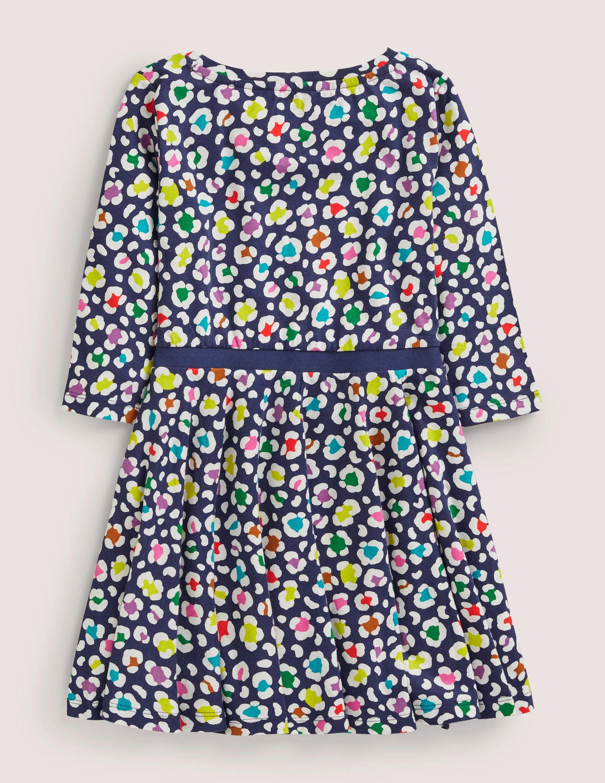 Twirly Skater Dress-Starboard Blue Leopard-2