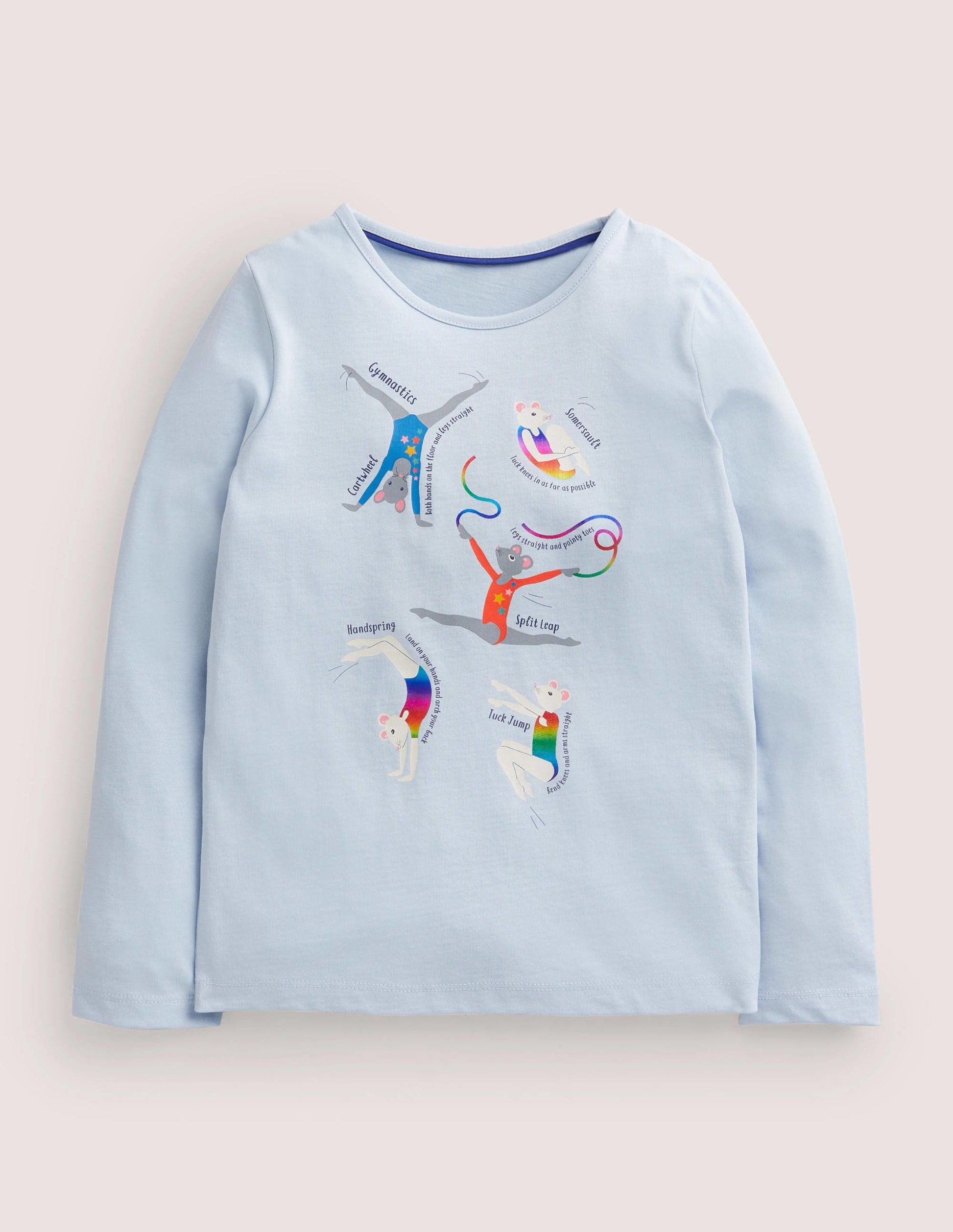 Fun Facts T-shirt-Provence Blue Gymnastic Mice-1