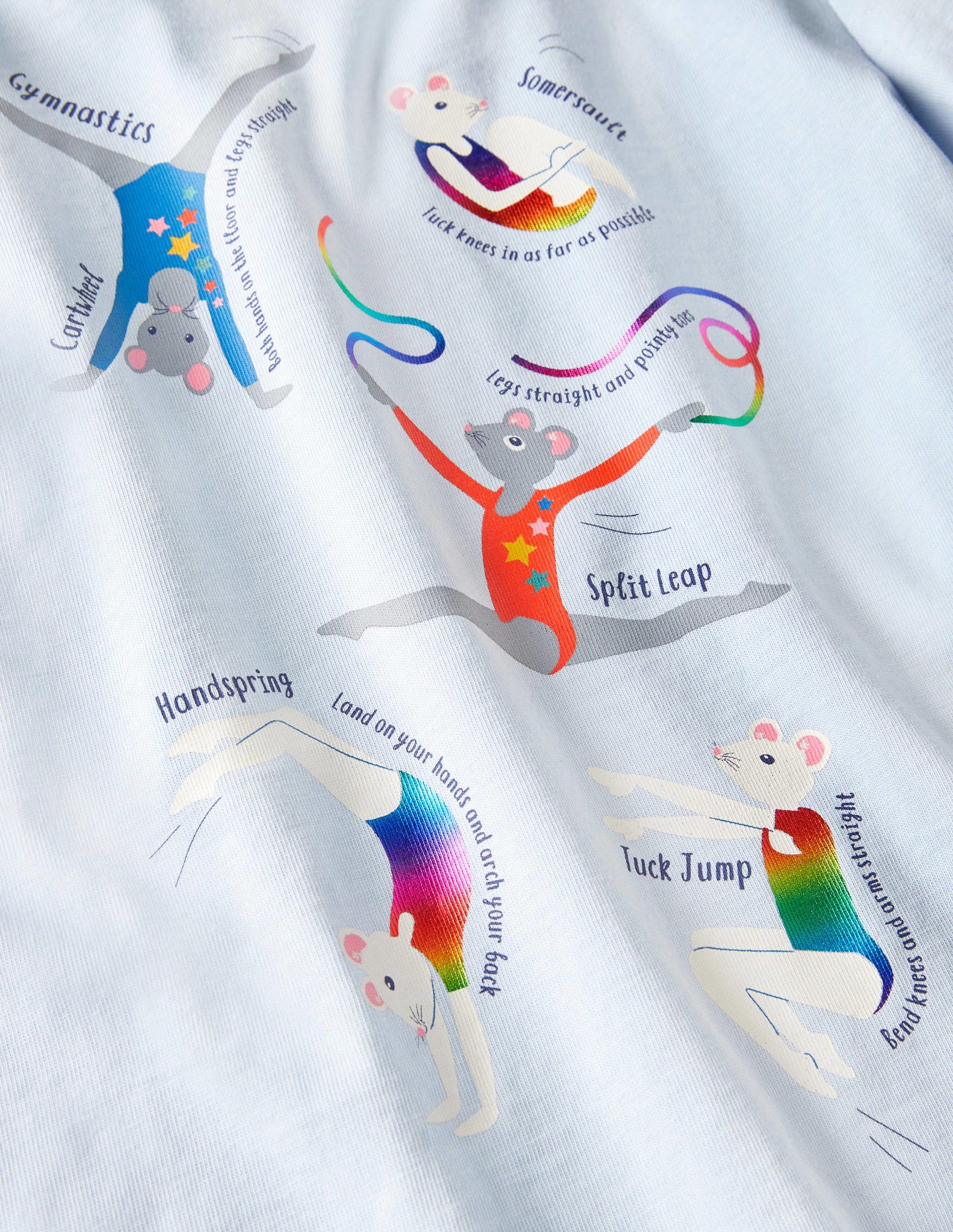 Fun Facts T-shirt-Provence Blue Gymnastic Mice-3