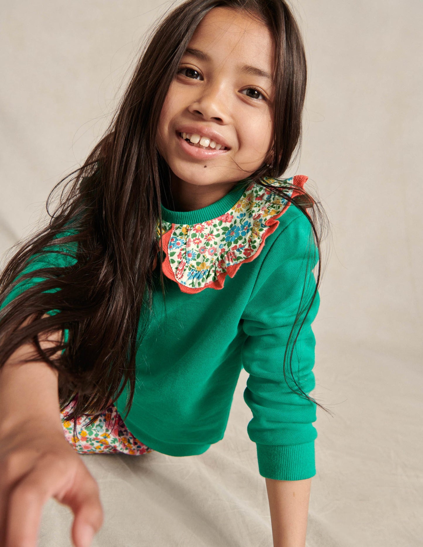 Collared Sweatshirt-Shady Glade Green