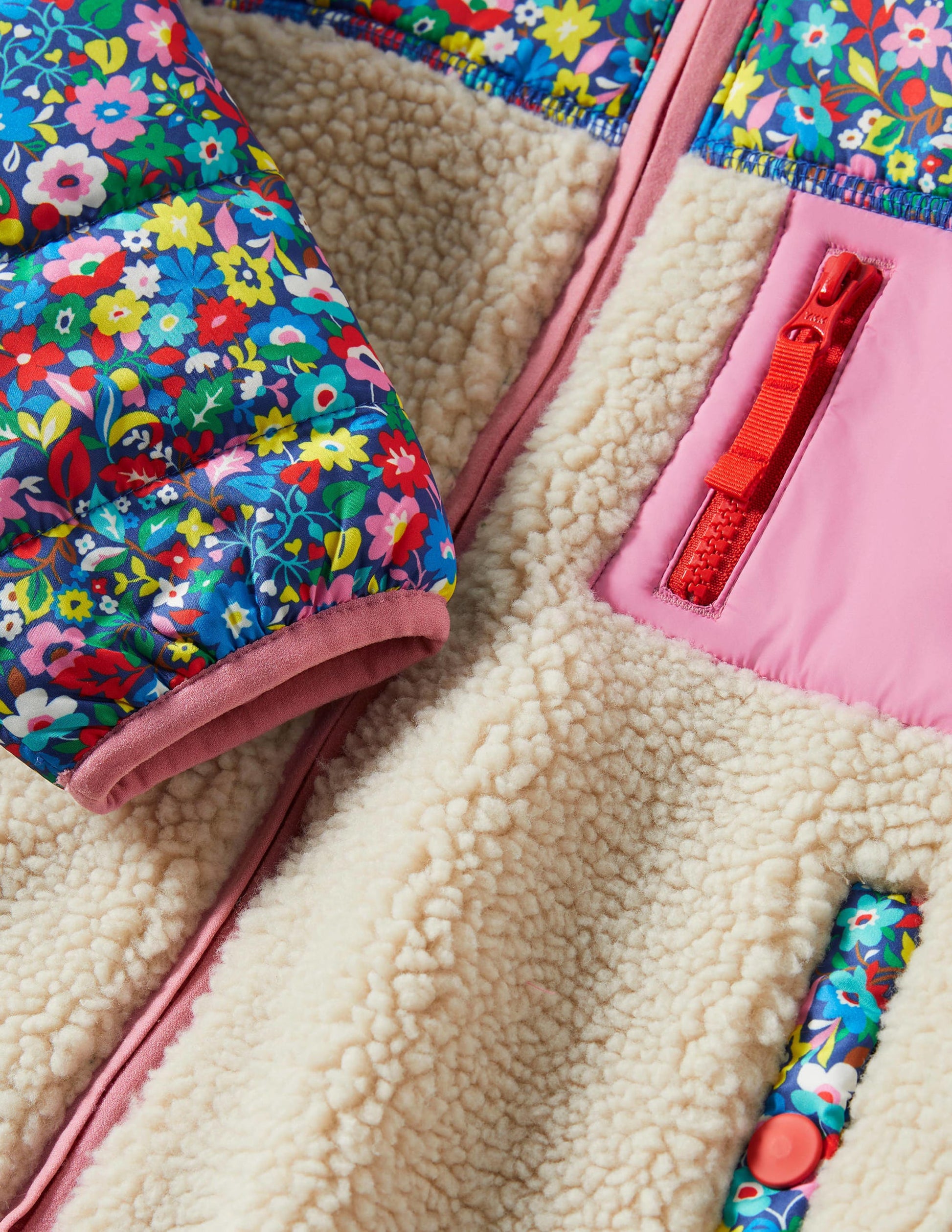 Colourblock Borg Jacket-Borg Multi Patchwork Floral-3