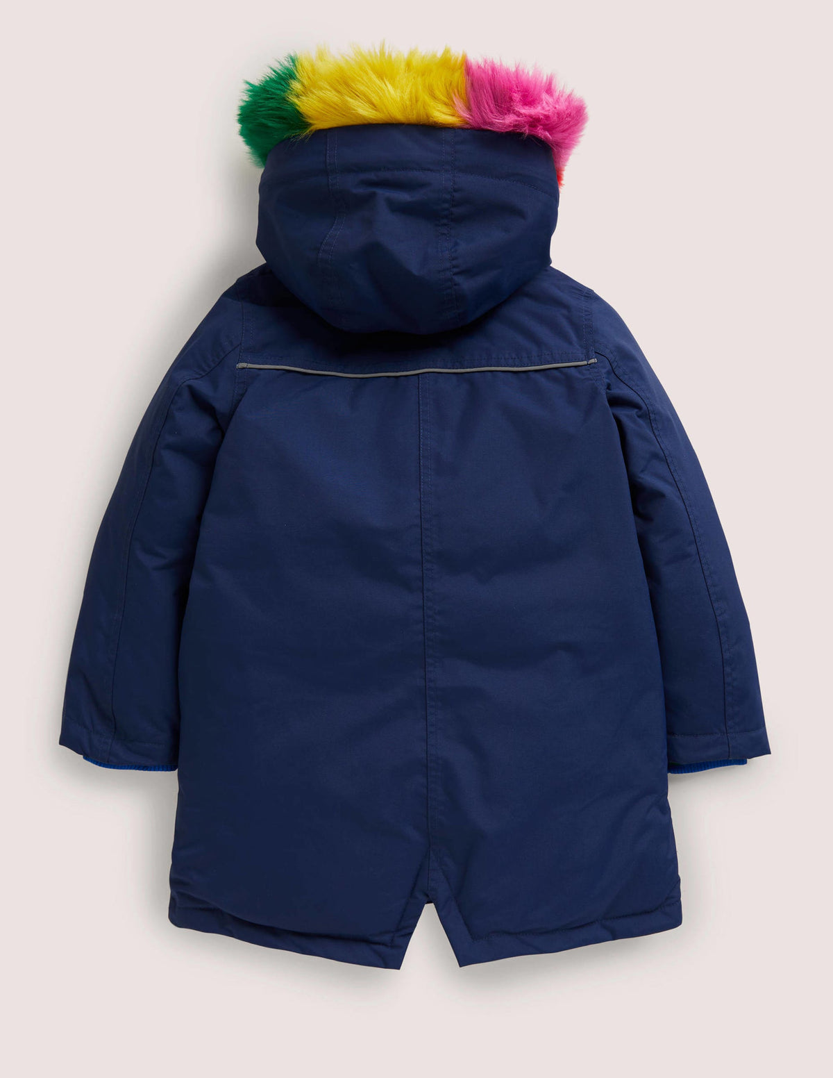 Navy Rainbow Hooded Waterproof Parka-College Navy - Image 2