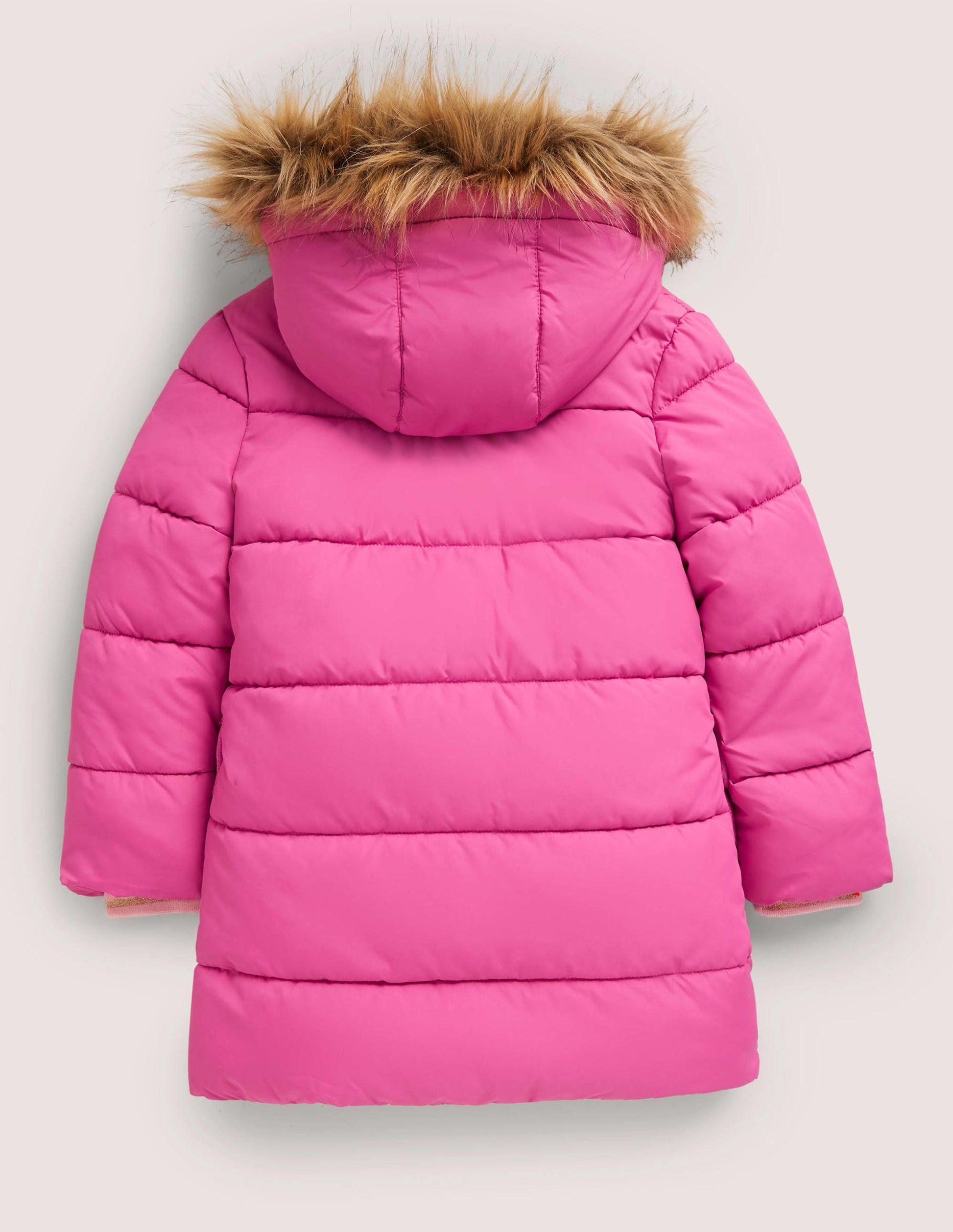 Pink Hooded Puffer Jacket-Sweet Pink-2