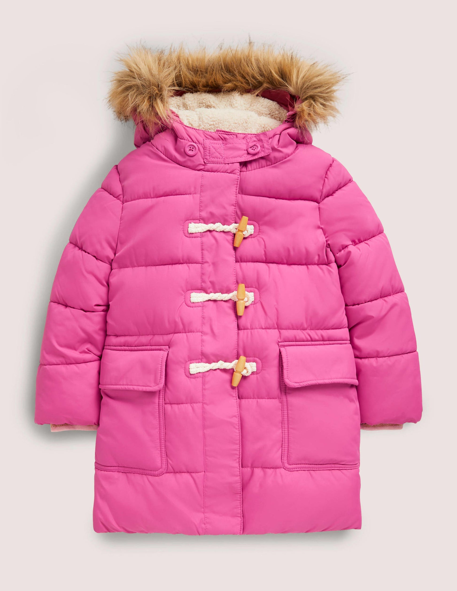 Pink Hooded Puffer Jacket-Sweet Pink-1