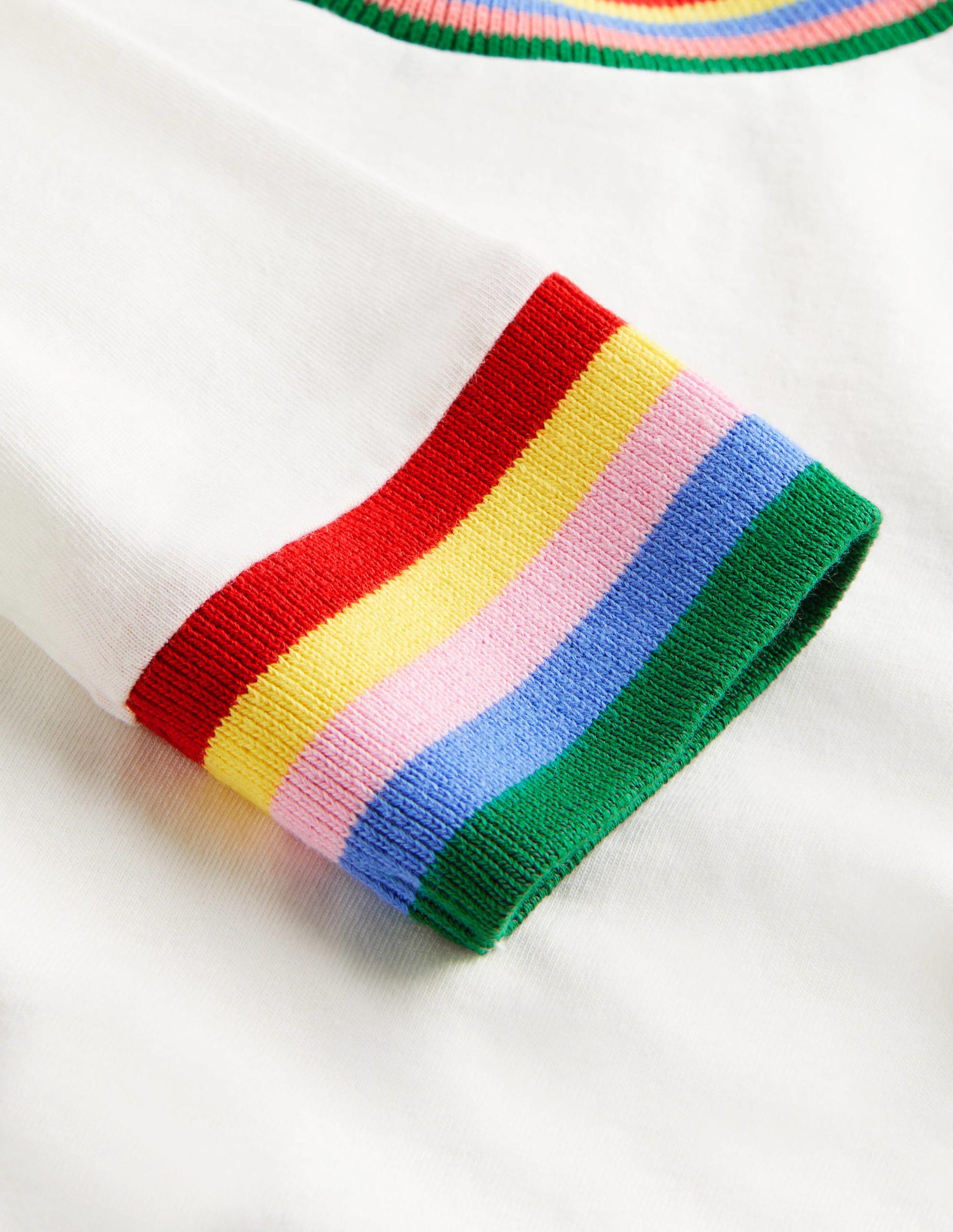 Rainbow Rib Slub T-Shirt-Ivory-3