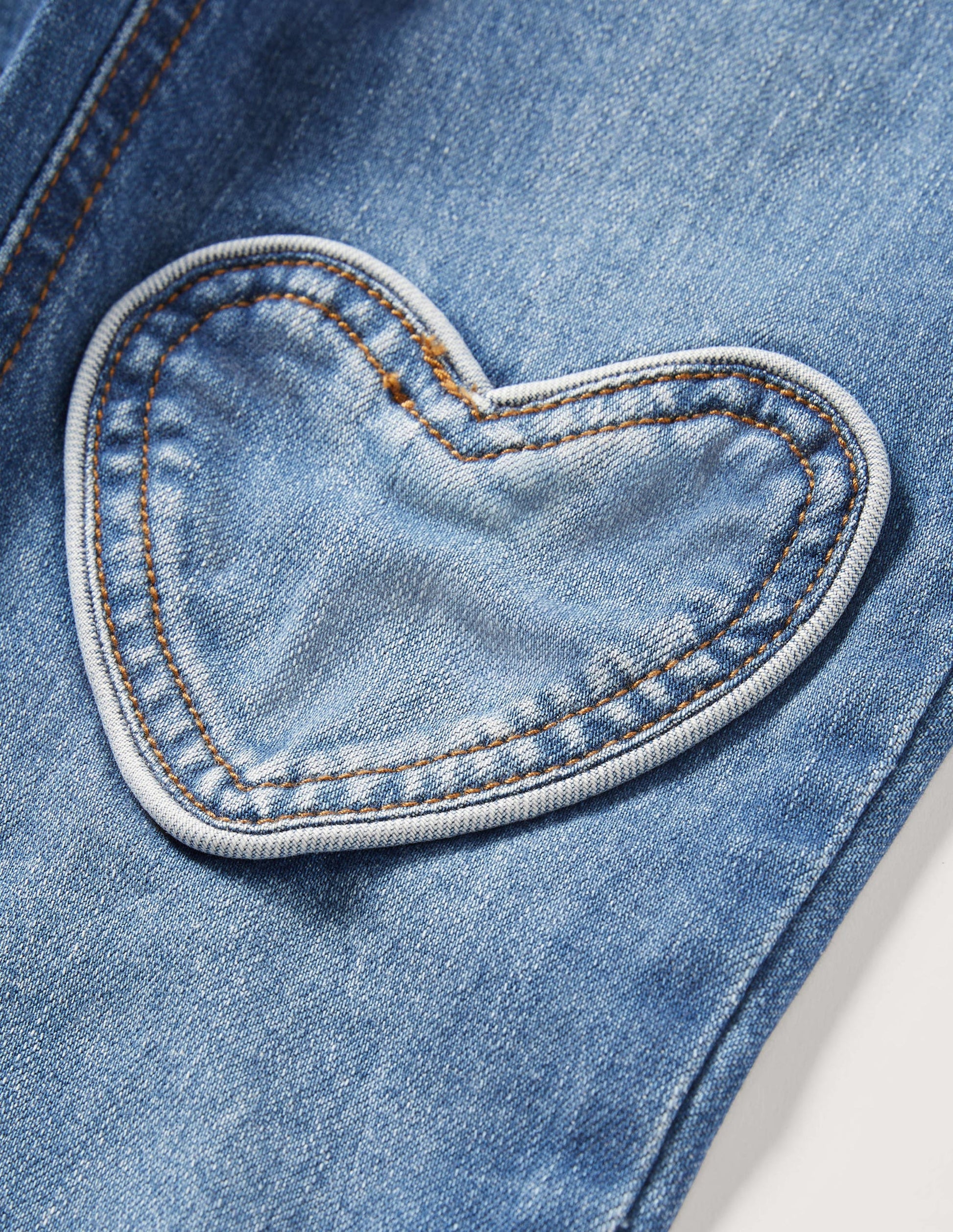Heart Patch Jeans-Mid Vintage Denim-3