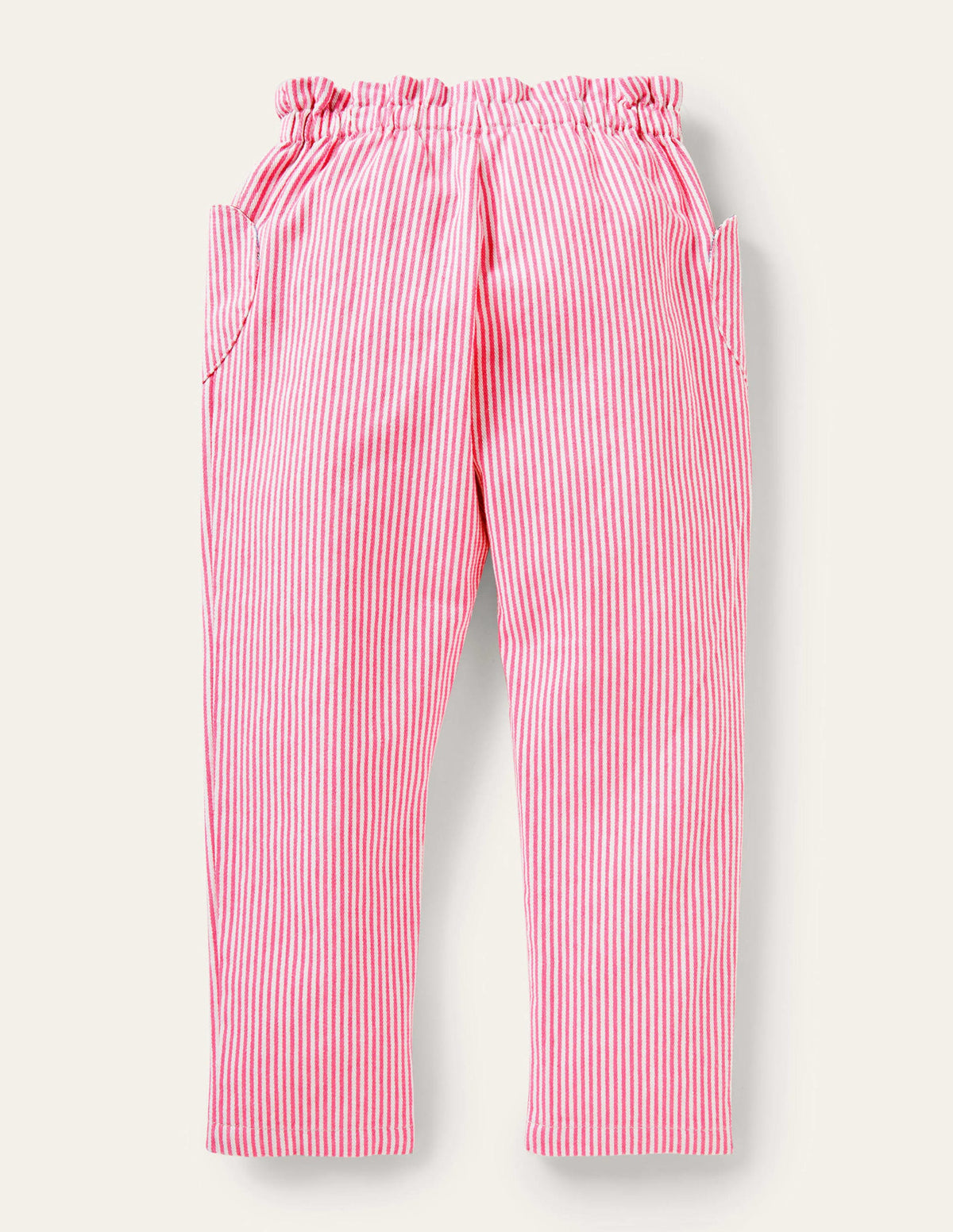 Pull-on Trousers-Festival Pink Ticking Stripe - Image 2