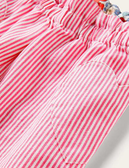 Pull-on Trousers-Festival Pink Ticking Stripe-3
