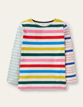 Repurposed Breton T-shirt-Rainbow Multi