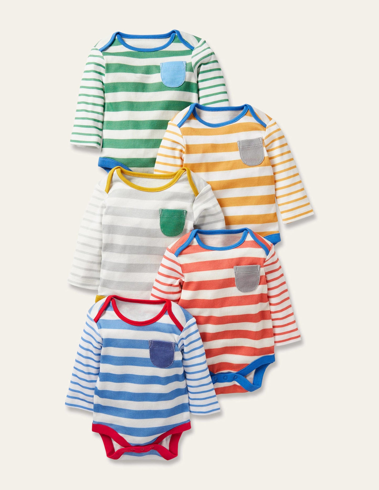 Striped 5 Pack Bodies-Multi Stripe