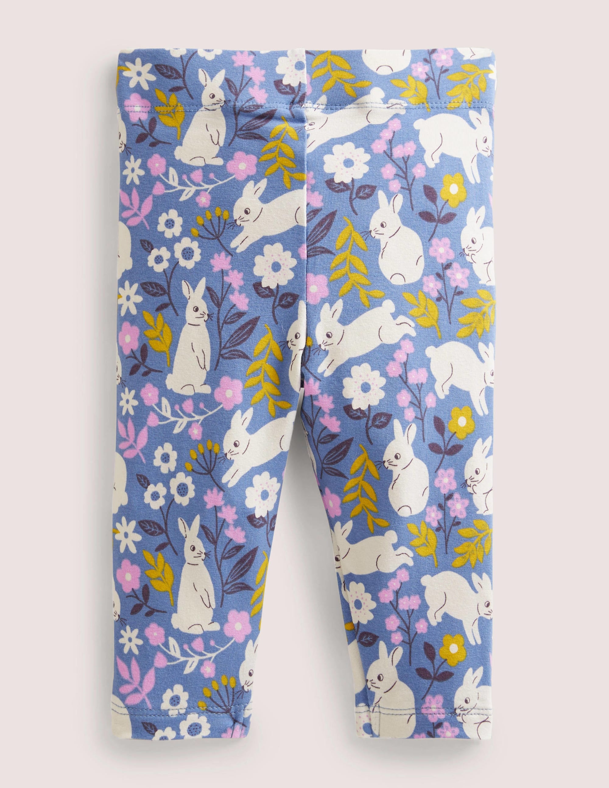 Baby Leggings-Riviera Blue Bunny Field - Image 2