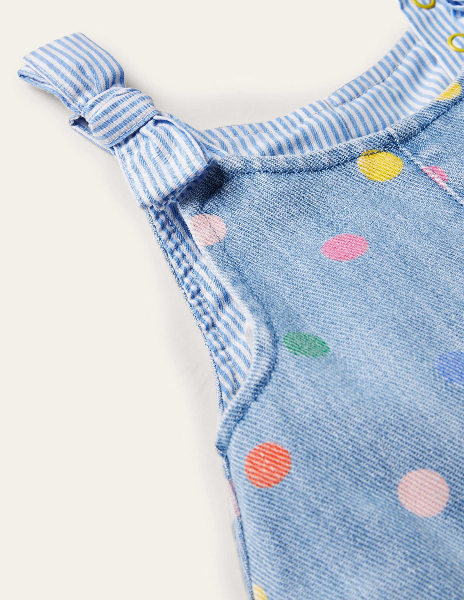 Multi Spot Dungarees-Chambray Multi Spot-3