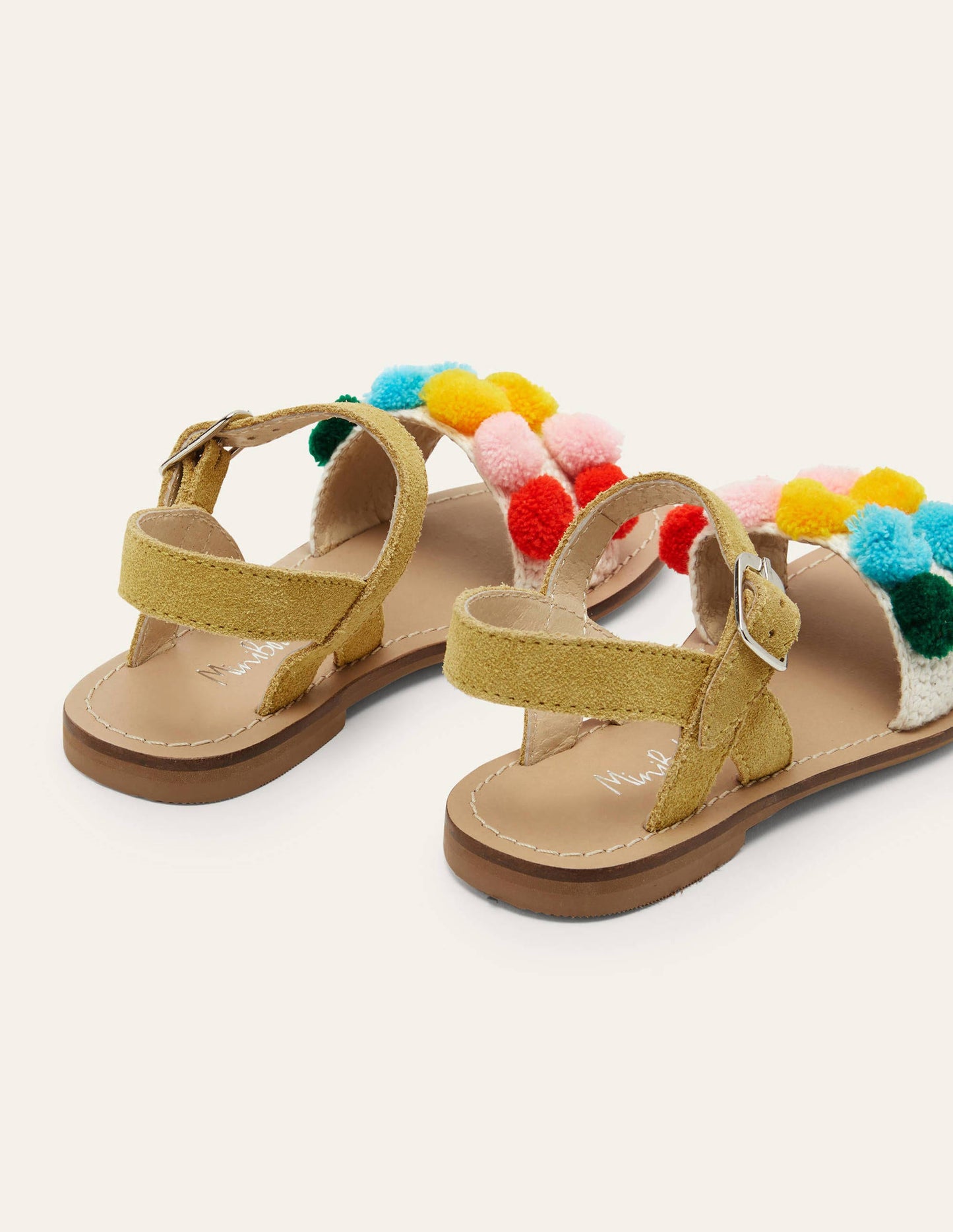 Crochet Sandals-Multi Pom Poms