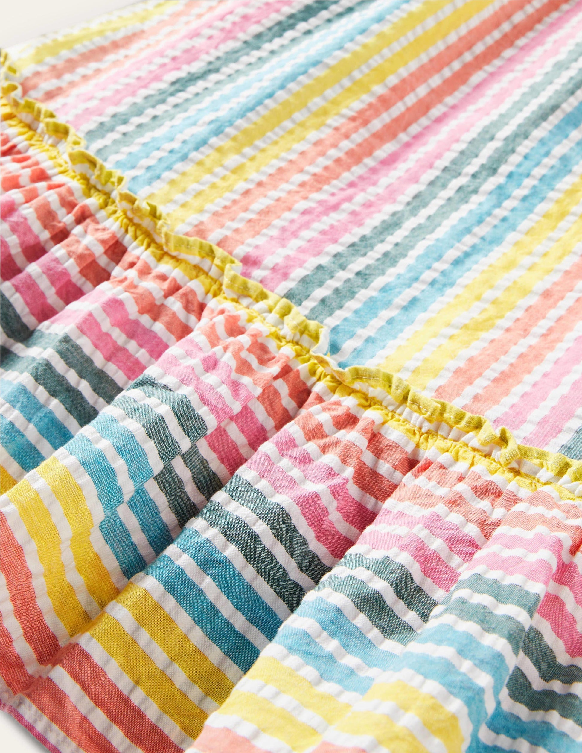 Tiered Midi Dress-Rainbow Multi Seersucker-3