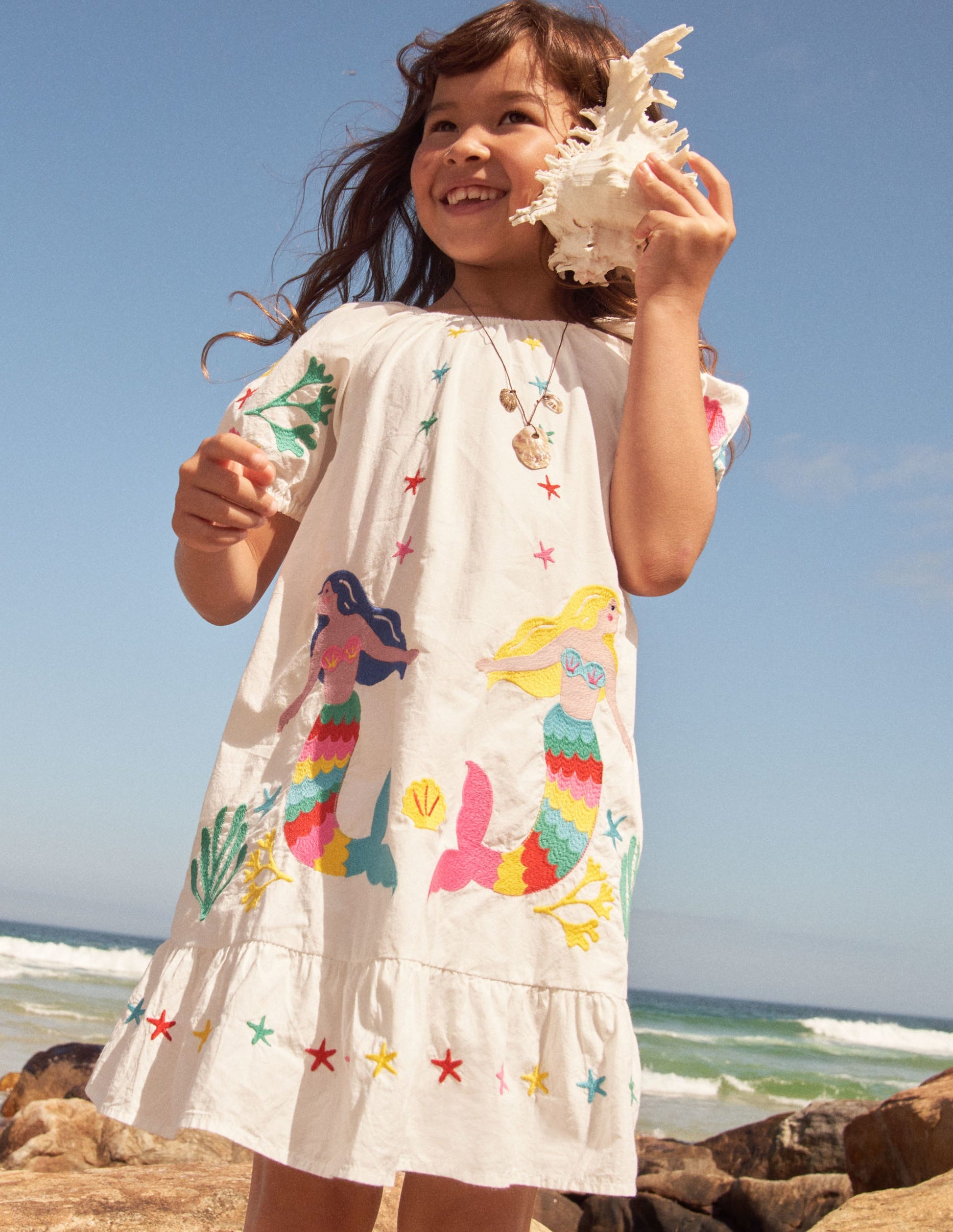 Ivory Mermaid Embroidered Dress-Ivory Mermaids-7