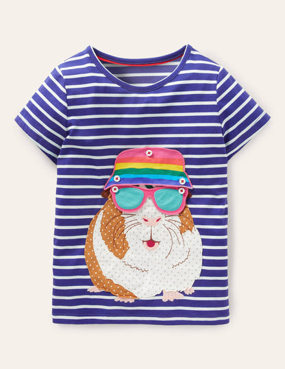 Build your own Appliqué Top-Blue Wave / Ivory Guinea Pig-1