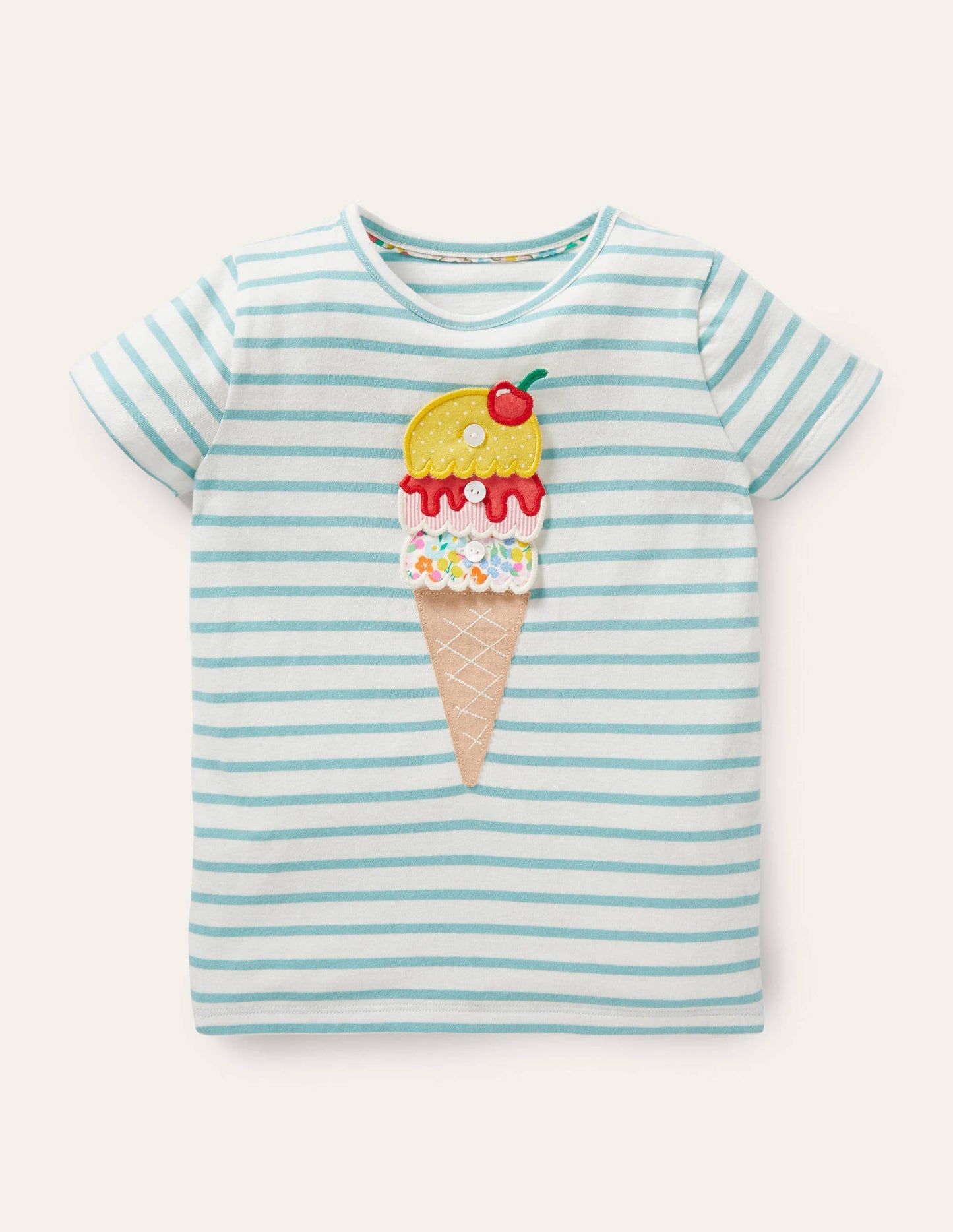 Build your own Appliqué Top-Georgian Blue/ Ivory Ice Cream
