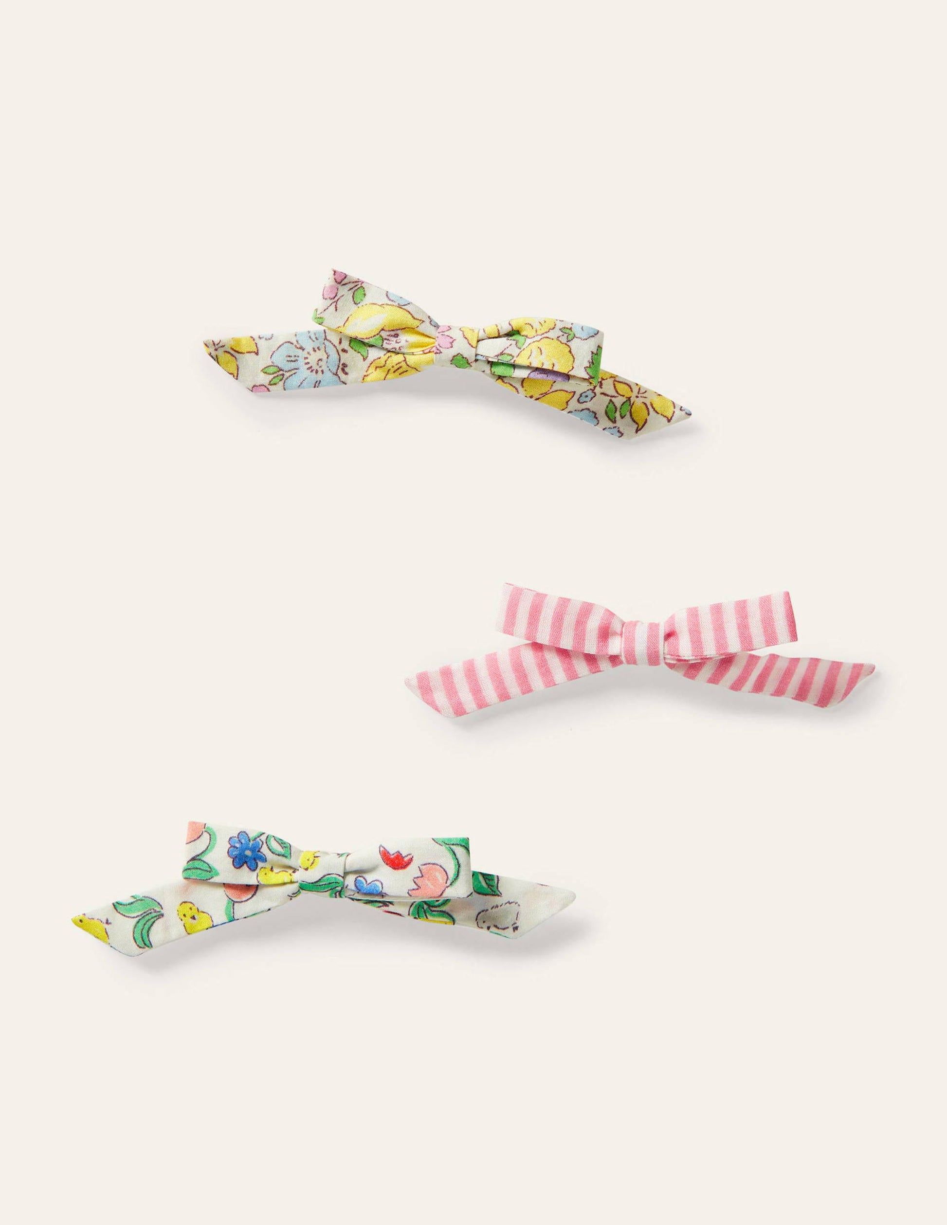 Bow Hairclips 3 Pack-Multi Floral-1