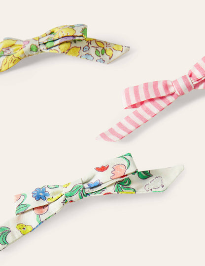 Bow Hairclips 3 Pack-Multi Floral-2