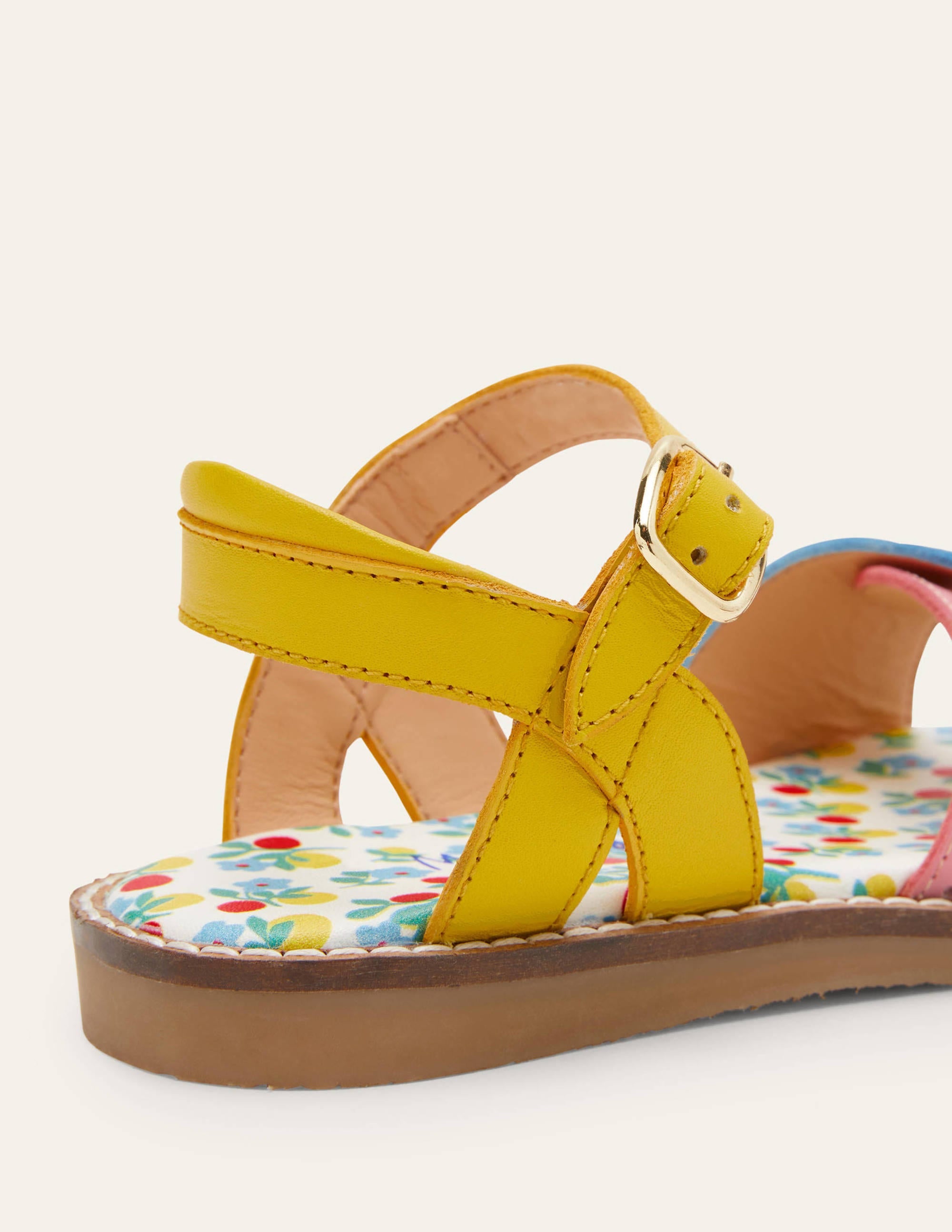 Leather Buckle Sandals-Multi Leather - Image 2