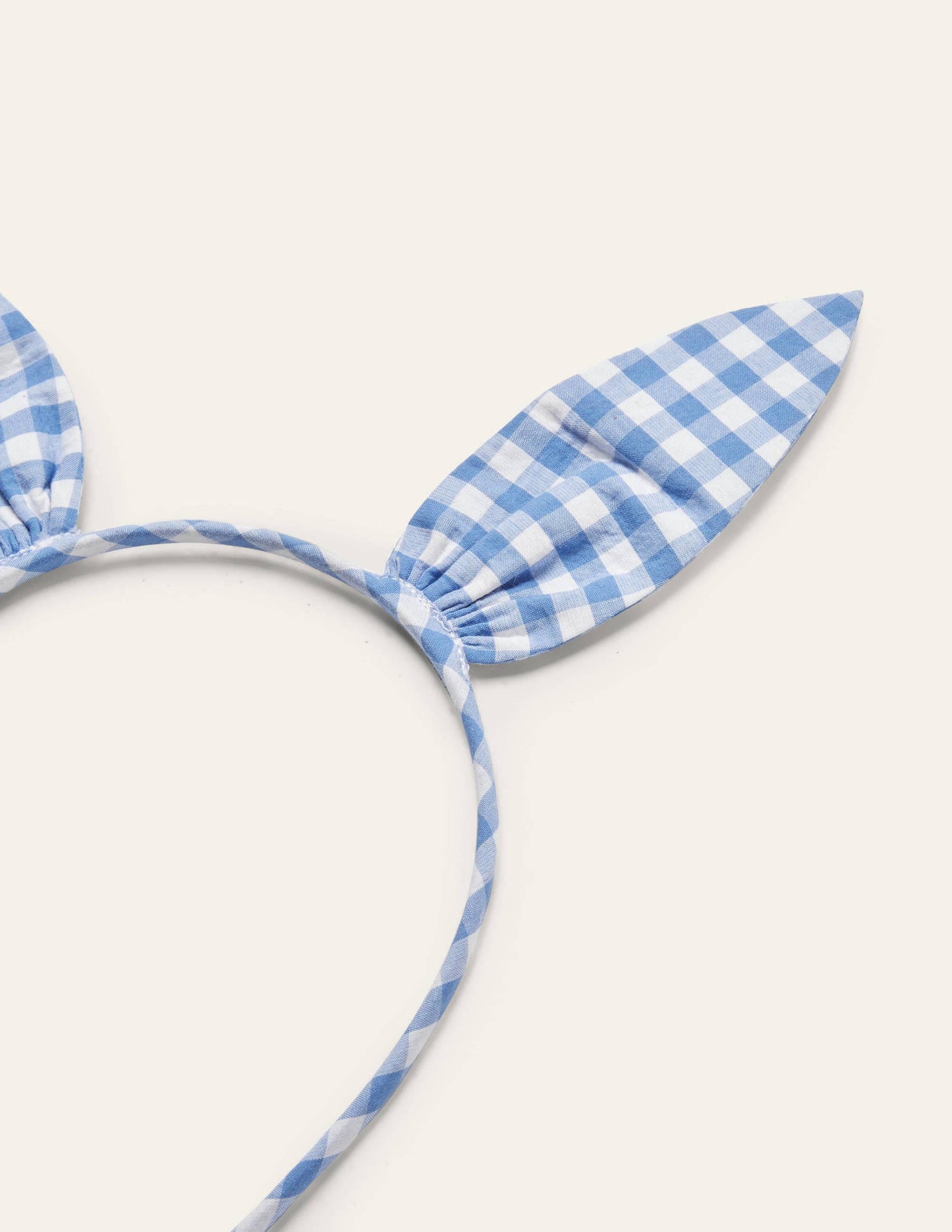 Bunny Ears Headband-Blue Gingham