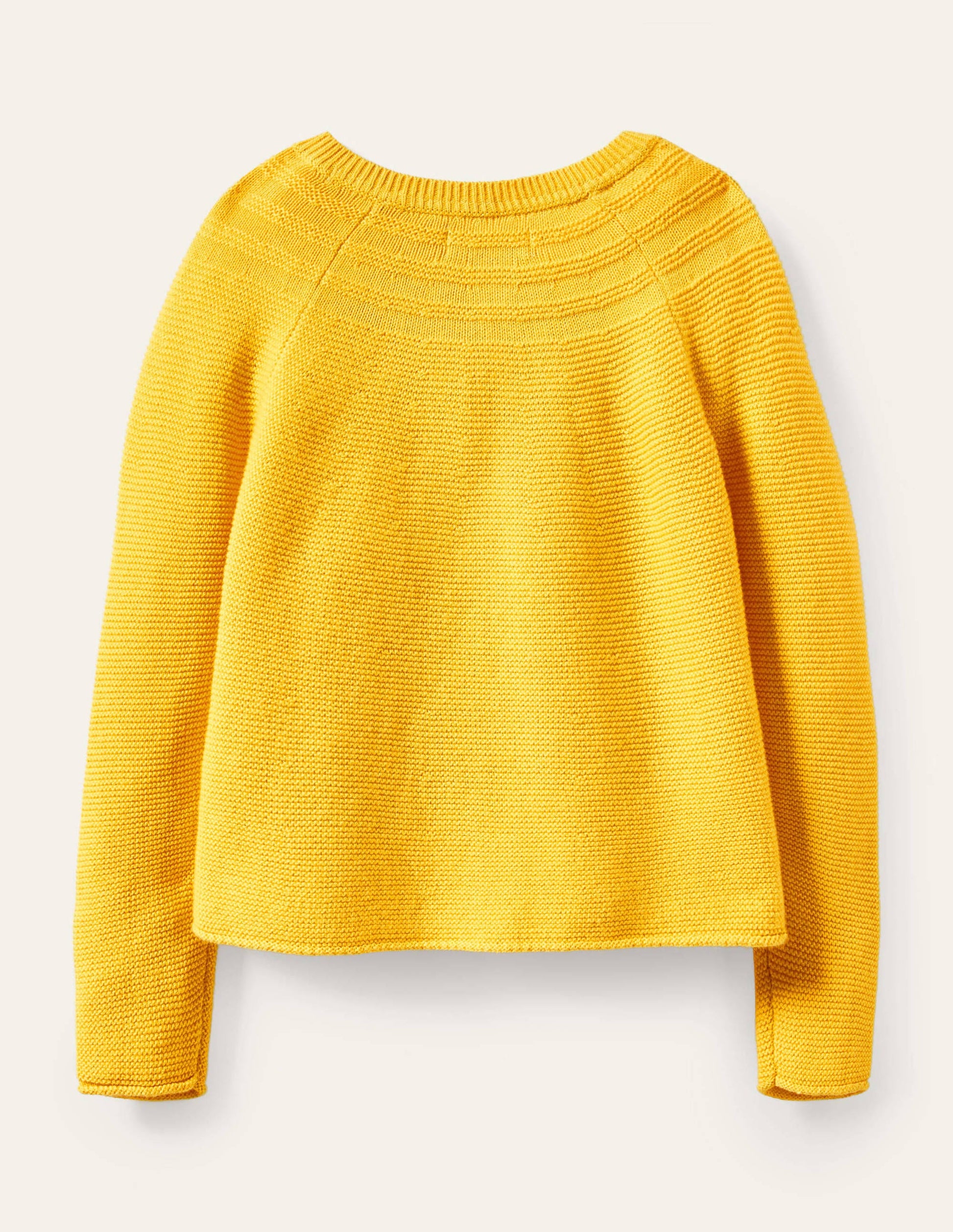 Cotton Cashmere Mix Cardigan-Sweetcorn Yellow-2