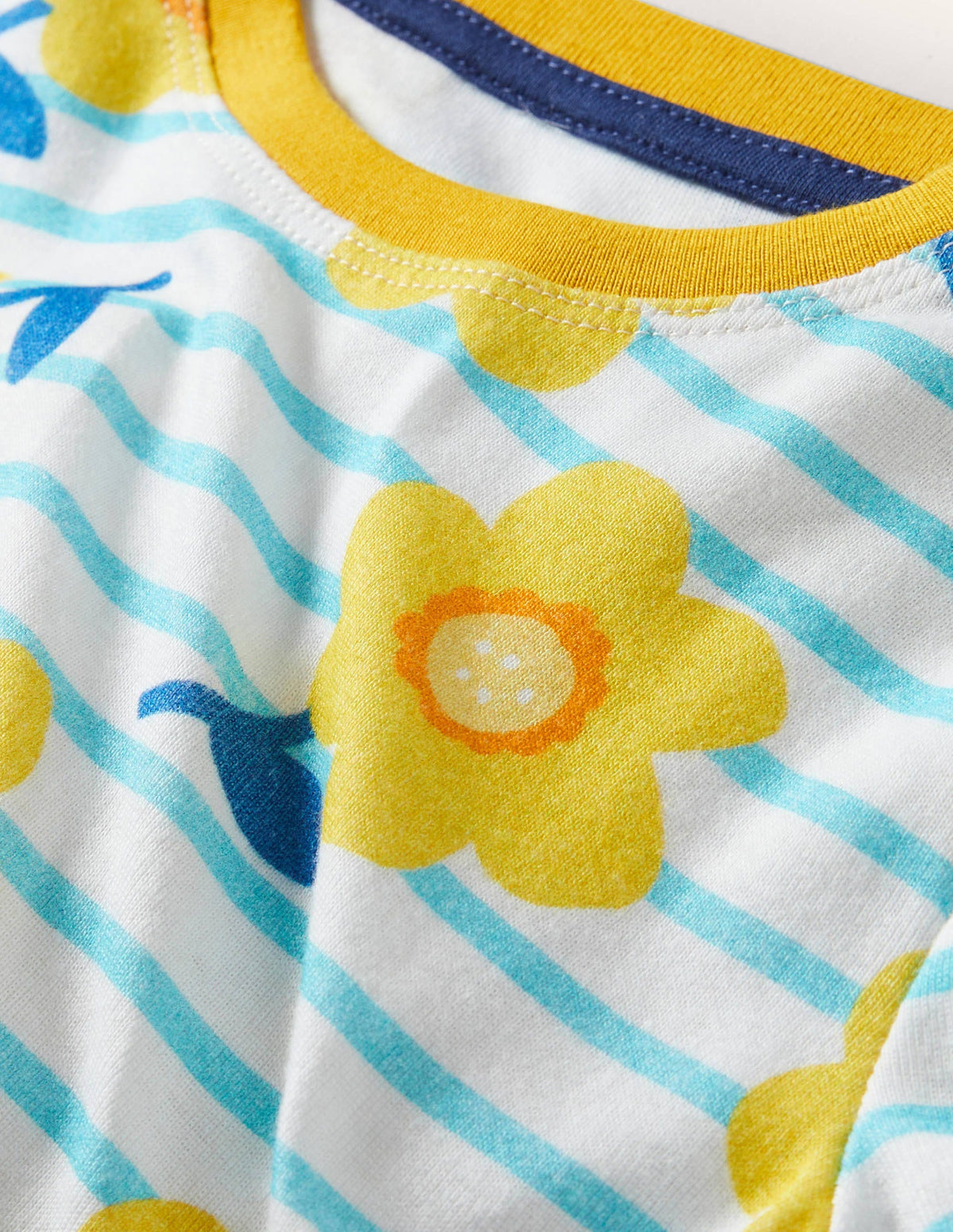 Twin Pack Snug Short Pyjamas-Aqua Blue Daffodil-3