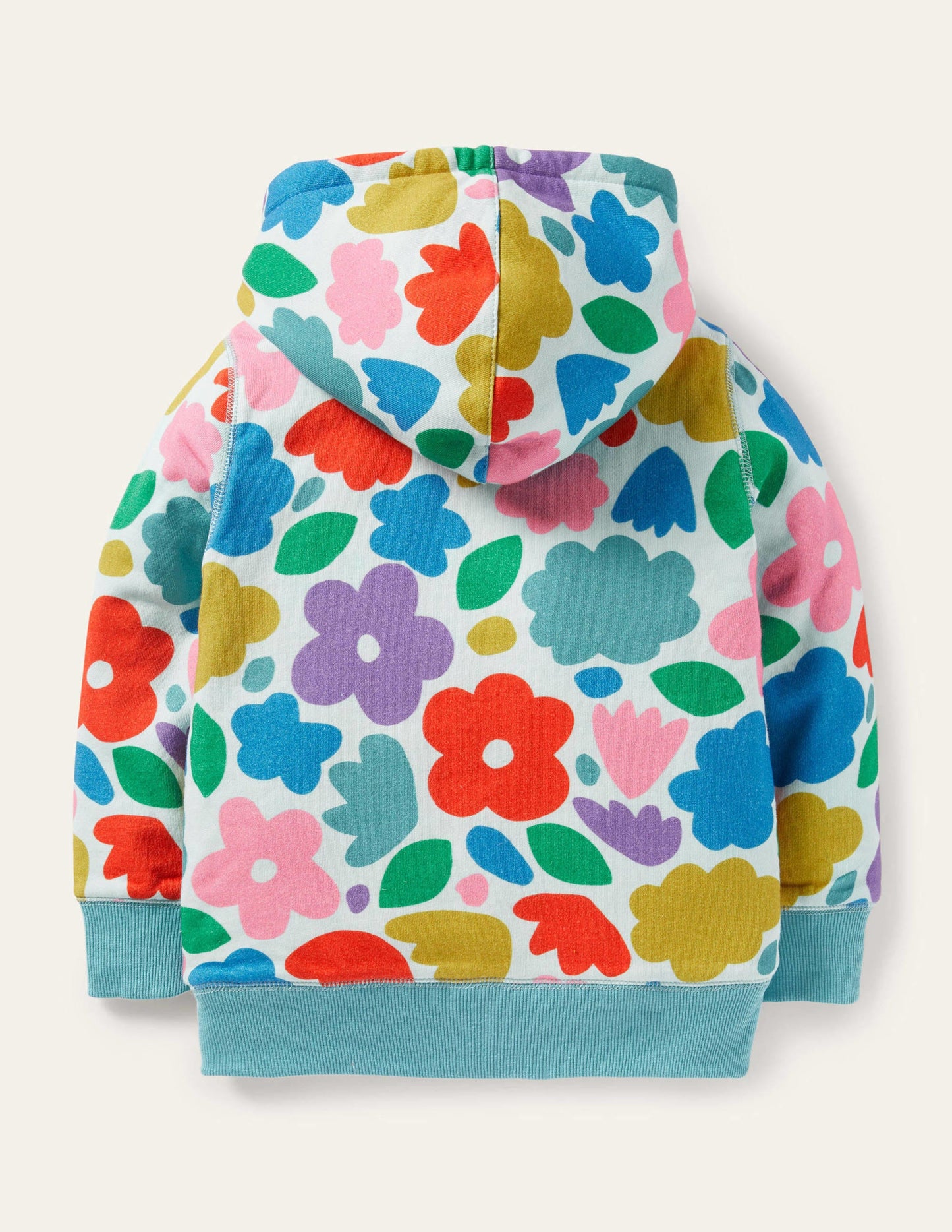 Shaggy-lined Hoodie-Multi Painted Floral