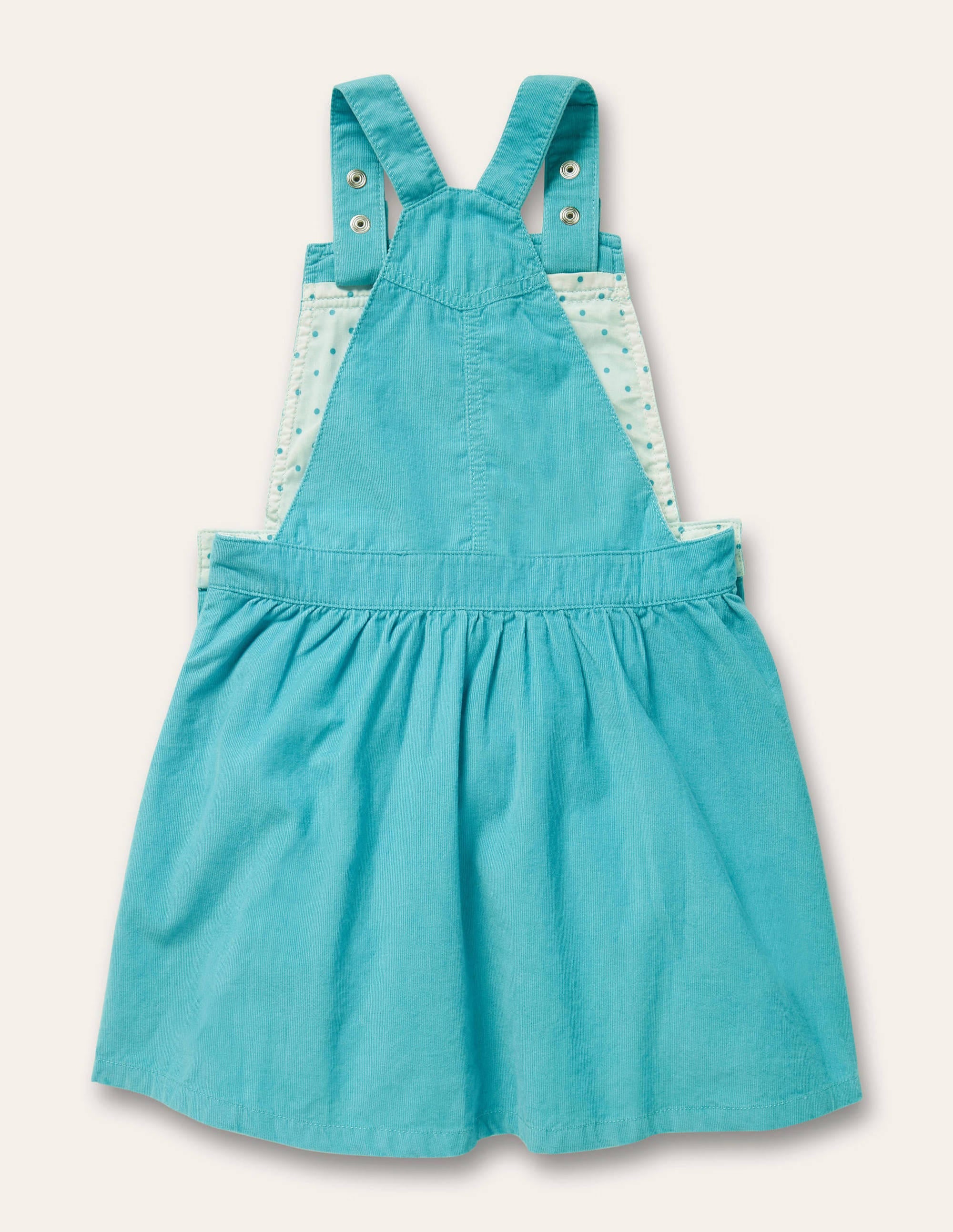 Woven Pinafore Dress-Aqua Rainbow - Image 2