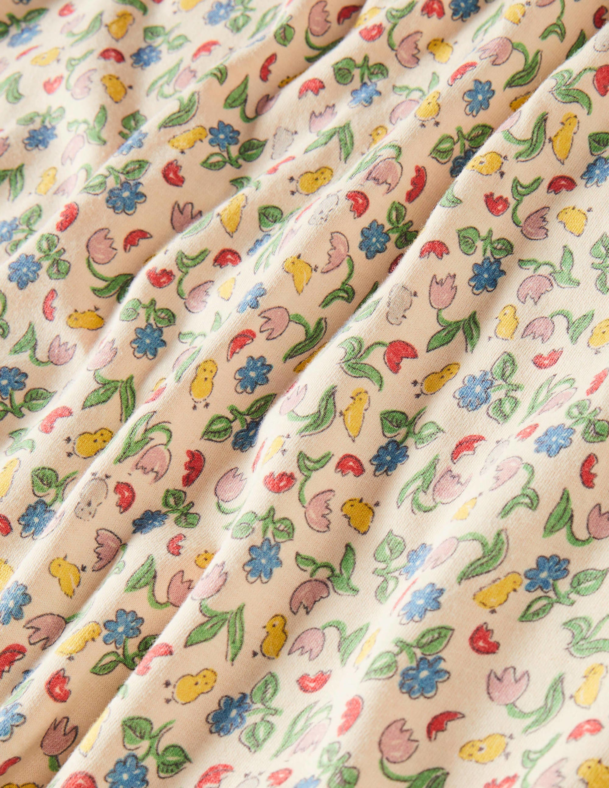 Printed Short-sleeved Nightie-Boto Pink Baby Chicks - Image 3