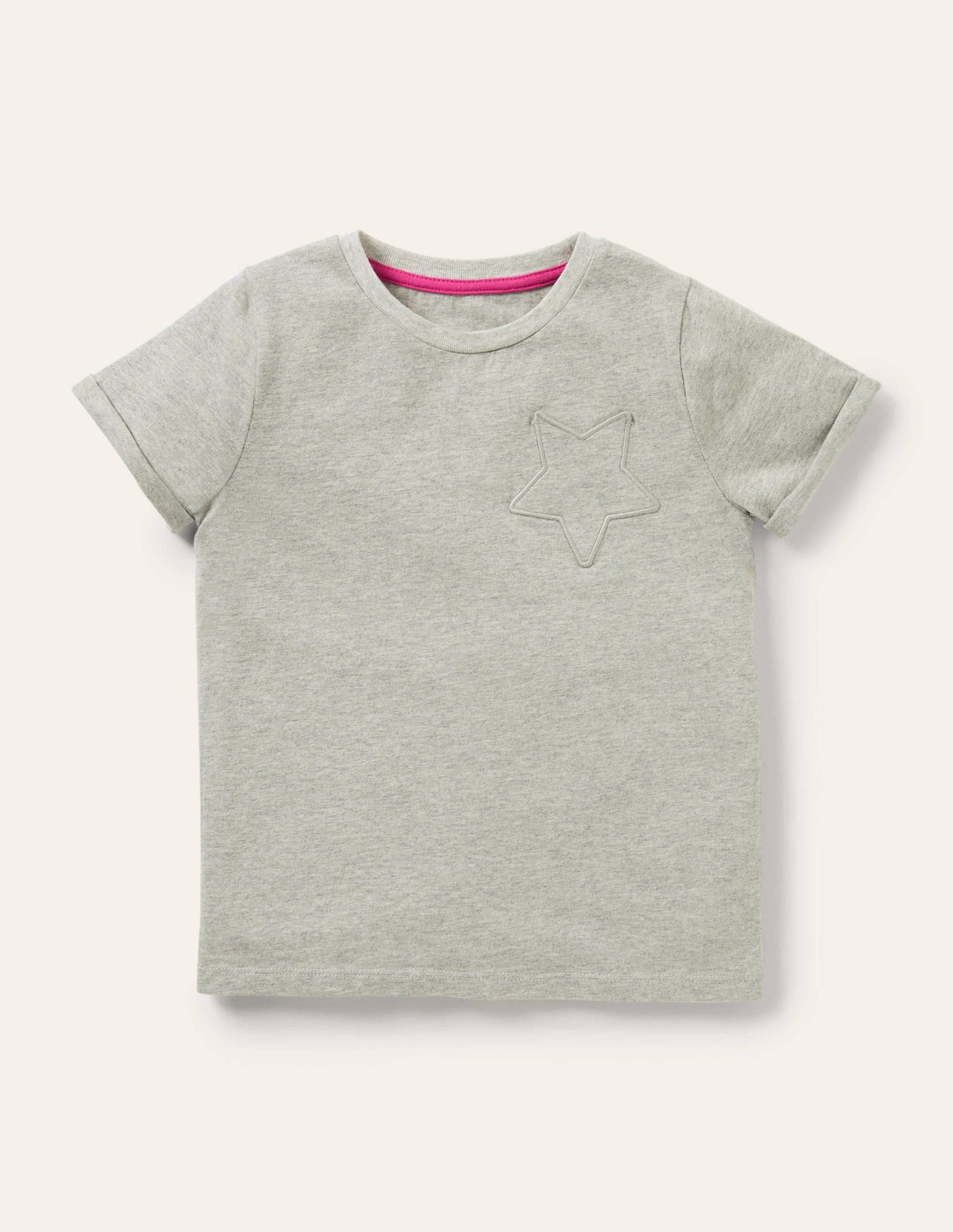 Star Pocket Slub T-shirt-Grey Marl-1
