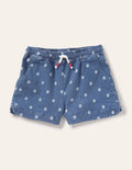 Heart Pocket Shorts-Denim Daisy