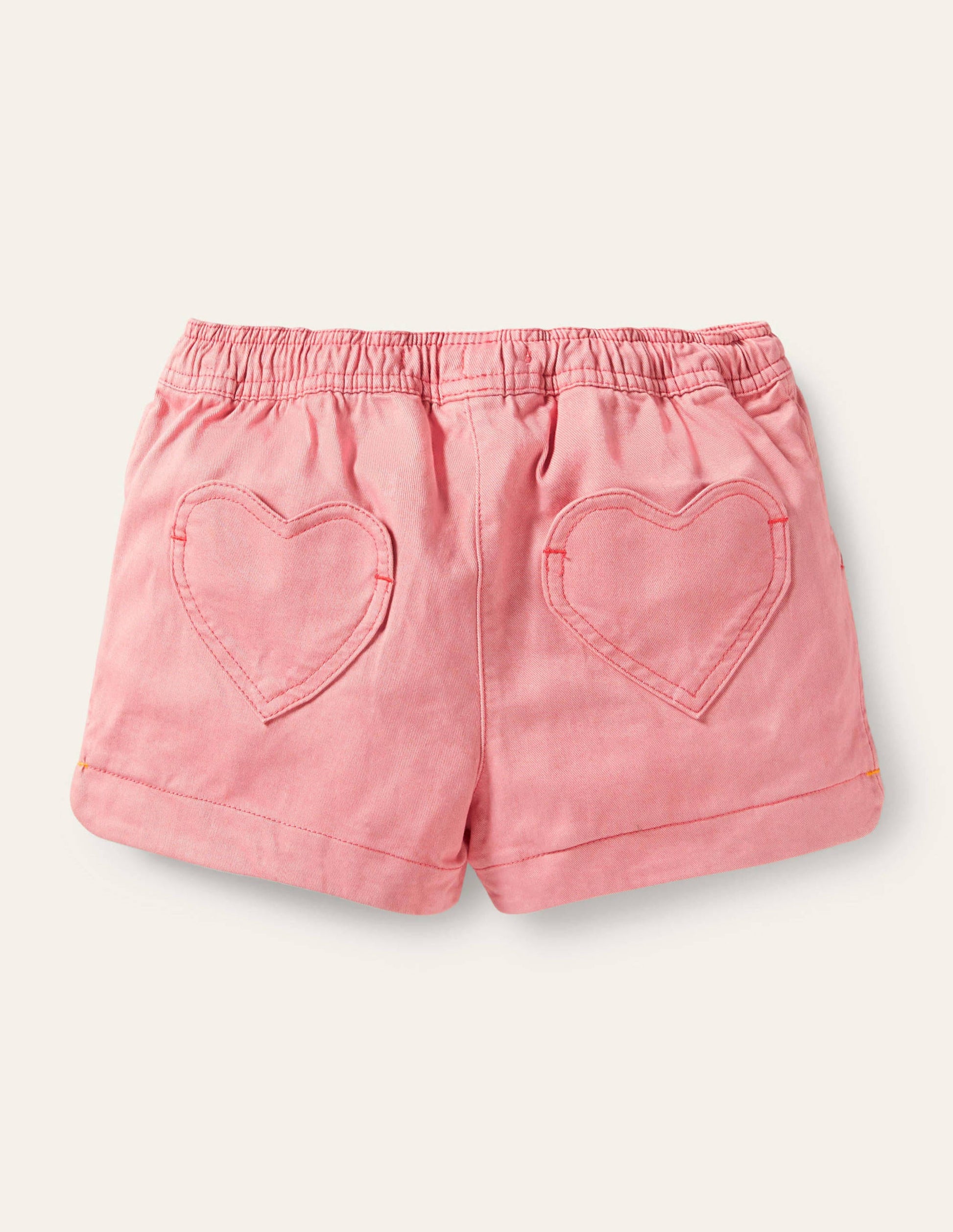 Heart Pocket Shorts-Almond Pink-2
