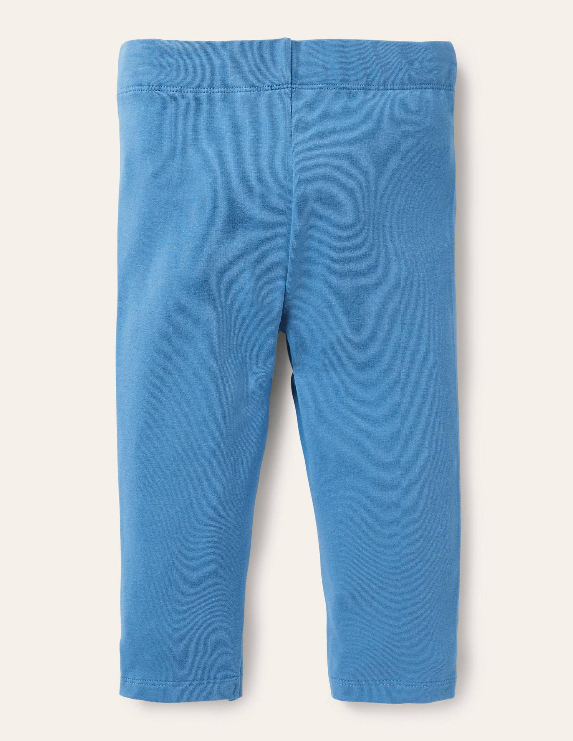Plain Cropped Leggings-Bright Marina Blue-2