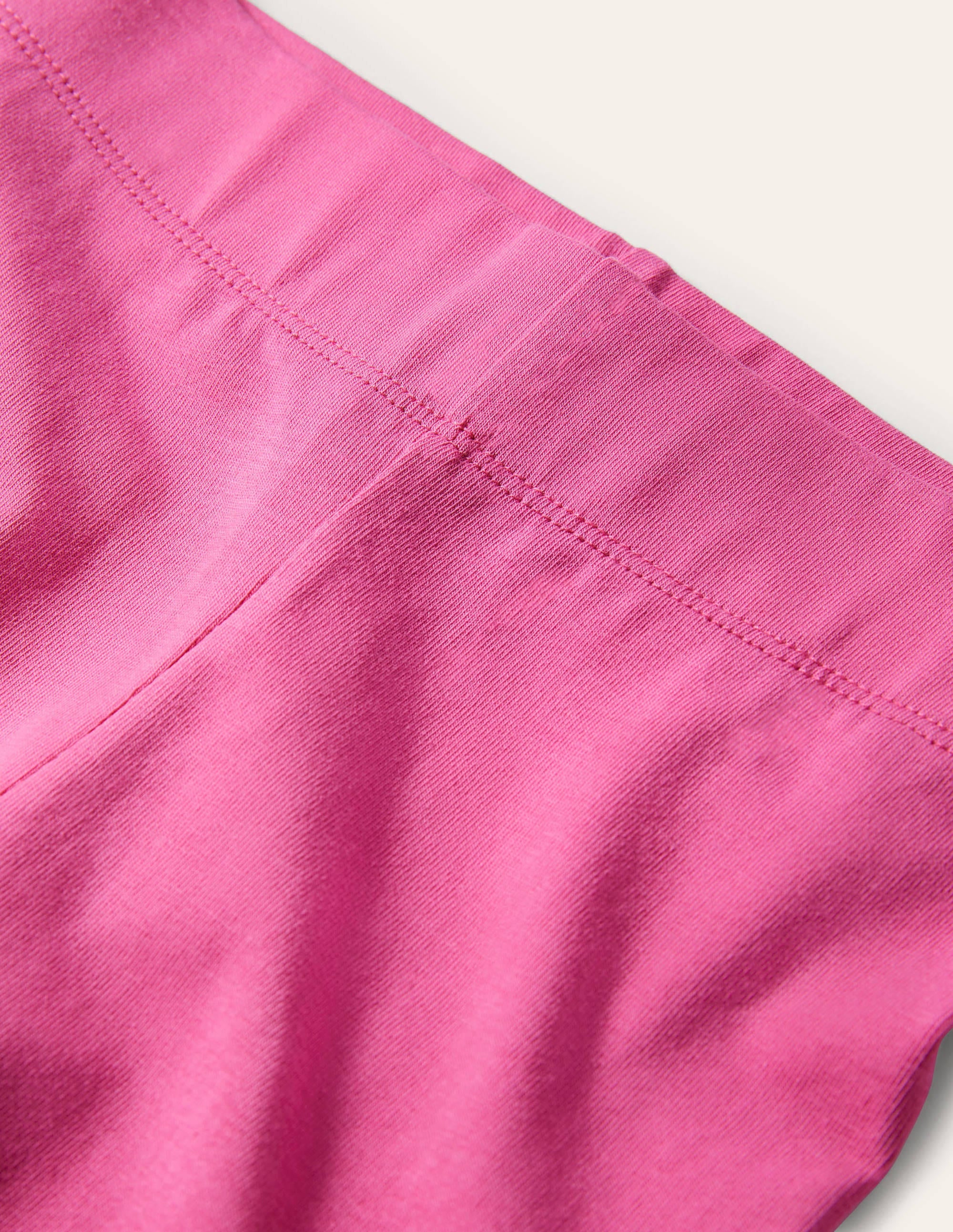 Plain Cropped Leggings-Bright Petal Pink - Image 3
