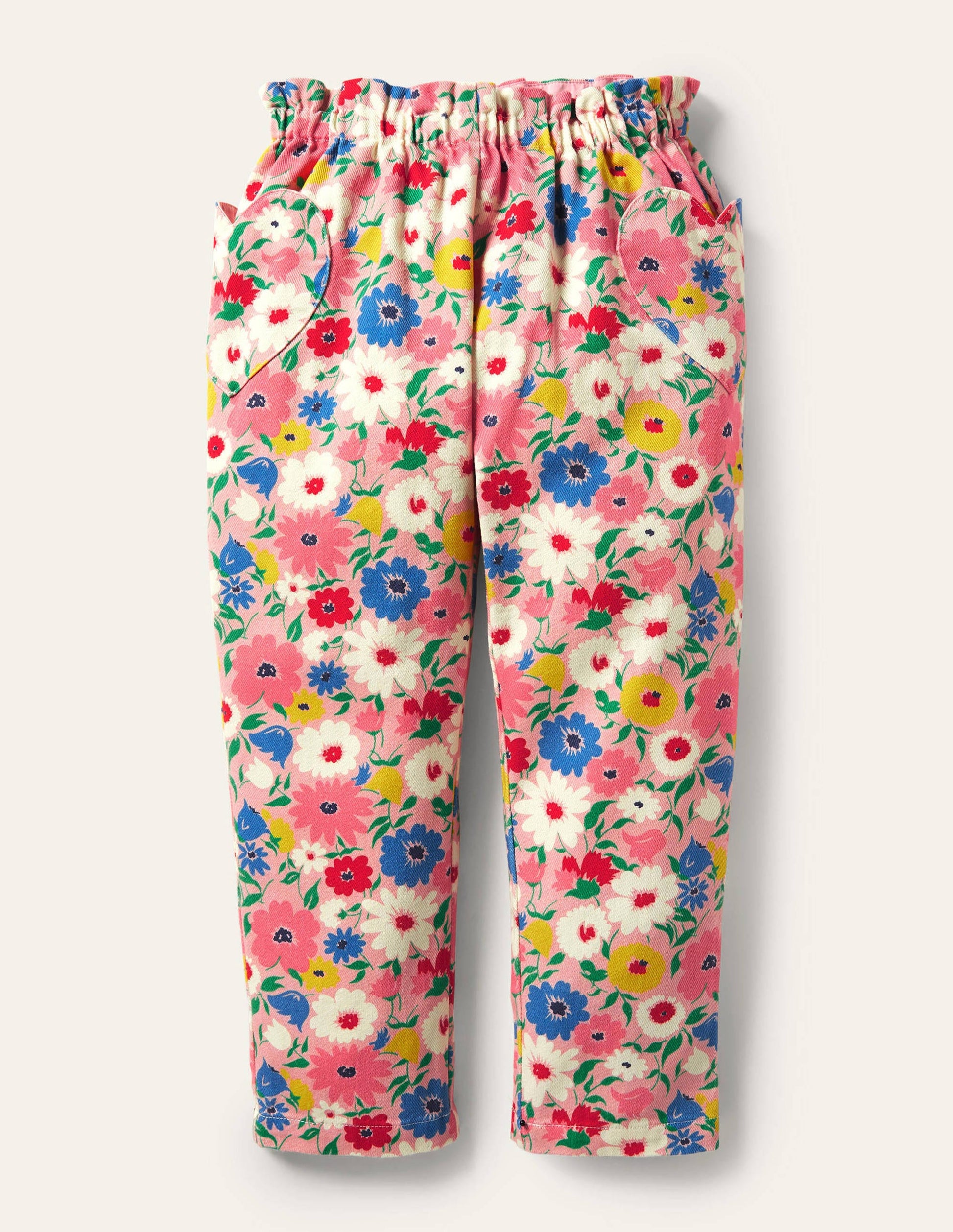 Pull-on Trousers-Boto Pink Painterly Floral-1