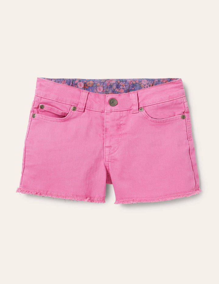 Denim Shorts-Strawberry Ice Pink