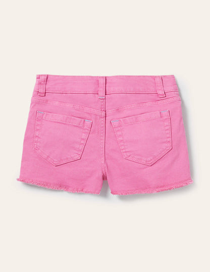 Denim Shorts-Strawberry Ice Pink-2