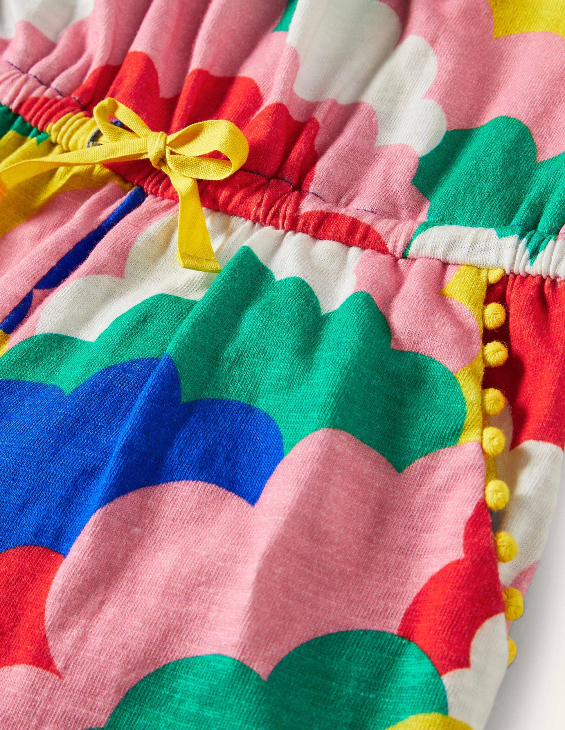 Charlie Pom Jersey Playsuit-Multi Geo Clouds-3