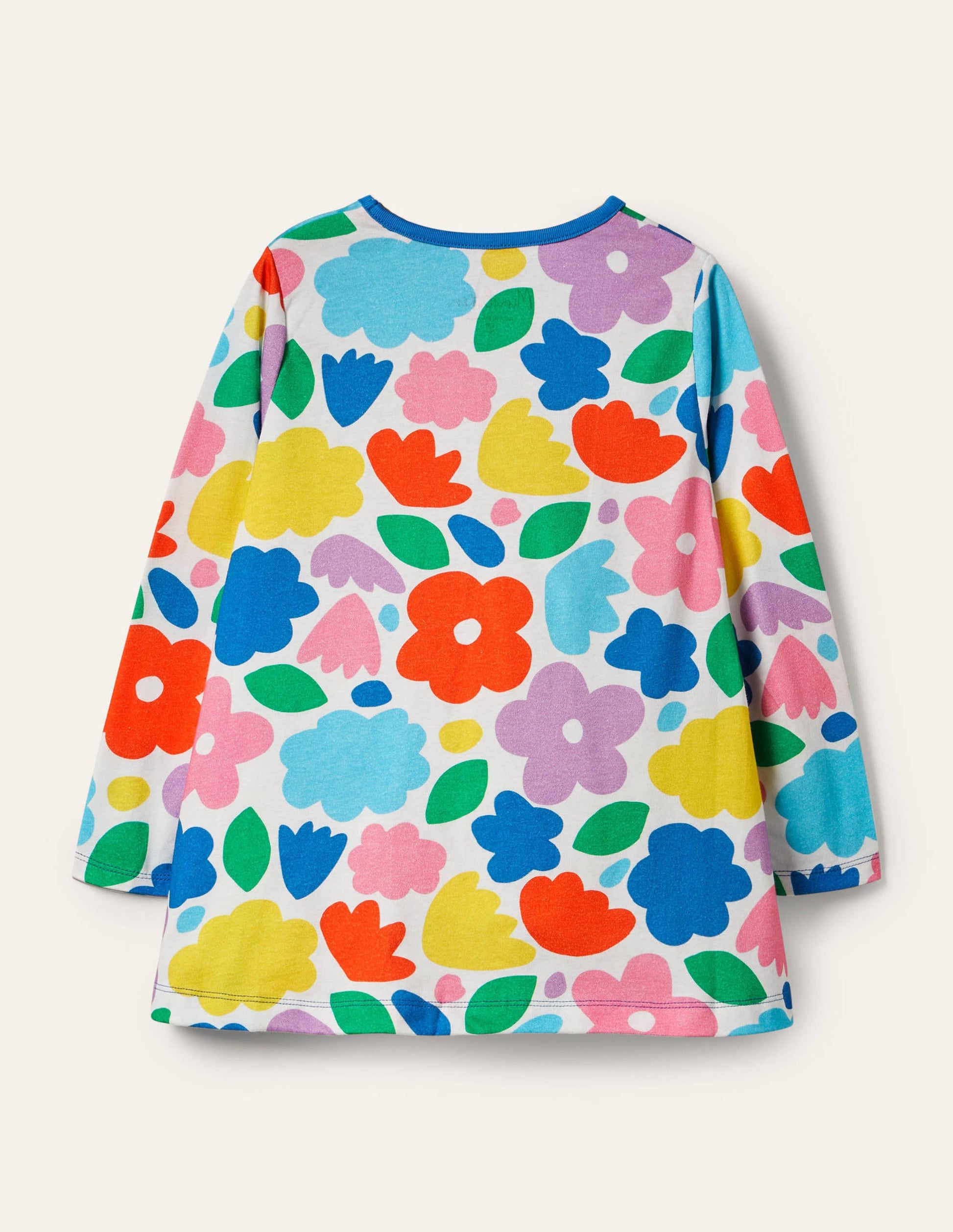 Printed Jersey Pocket Tunic-Multi Painted Floral-3