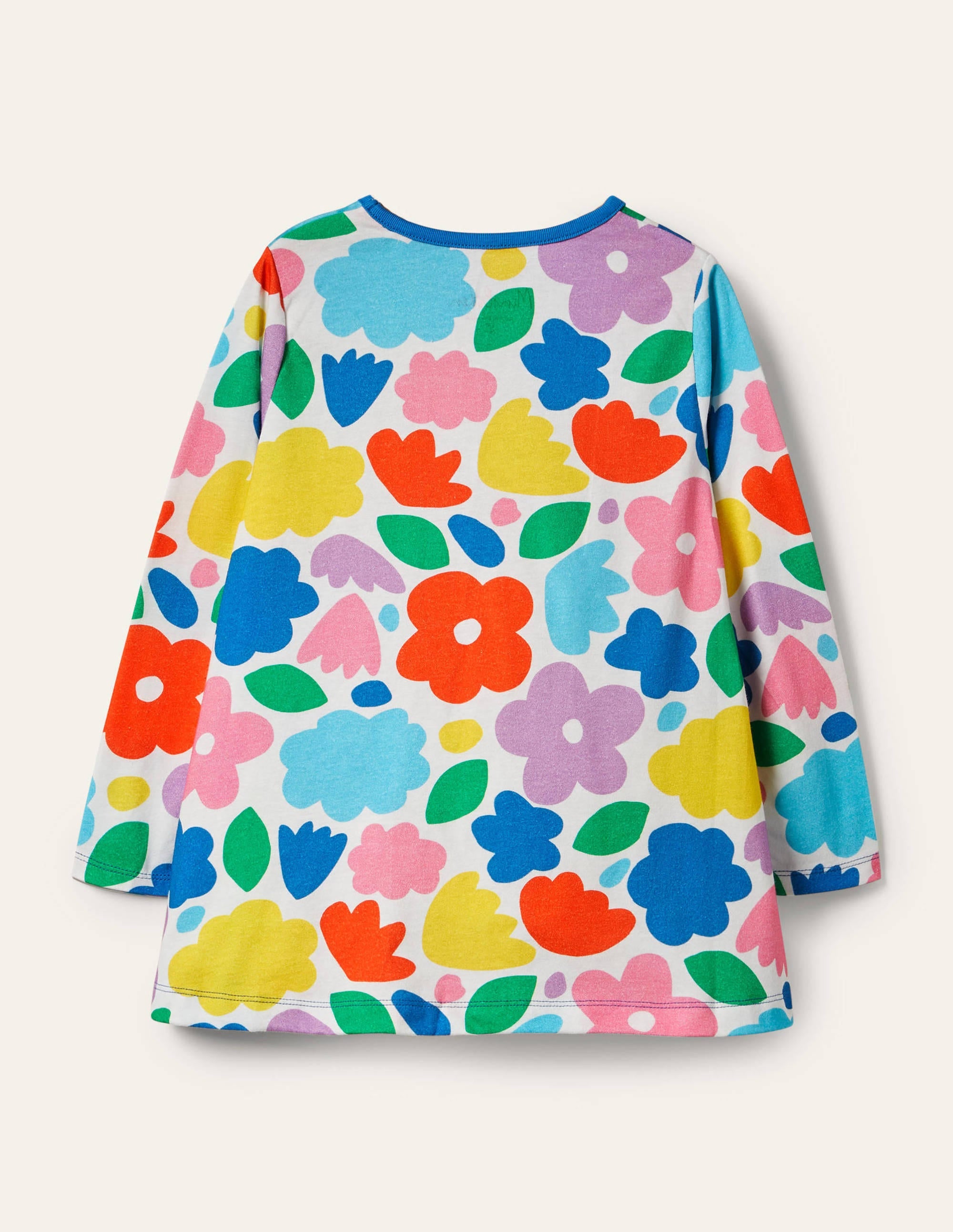Printed Jersey Pocket Tunic-Multi Painted Floral - Image 3