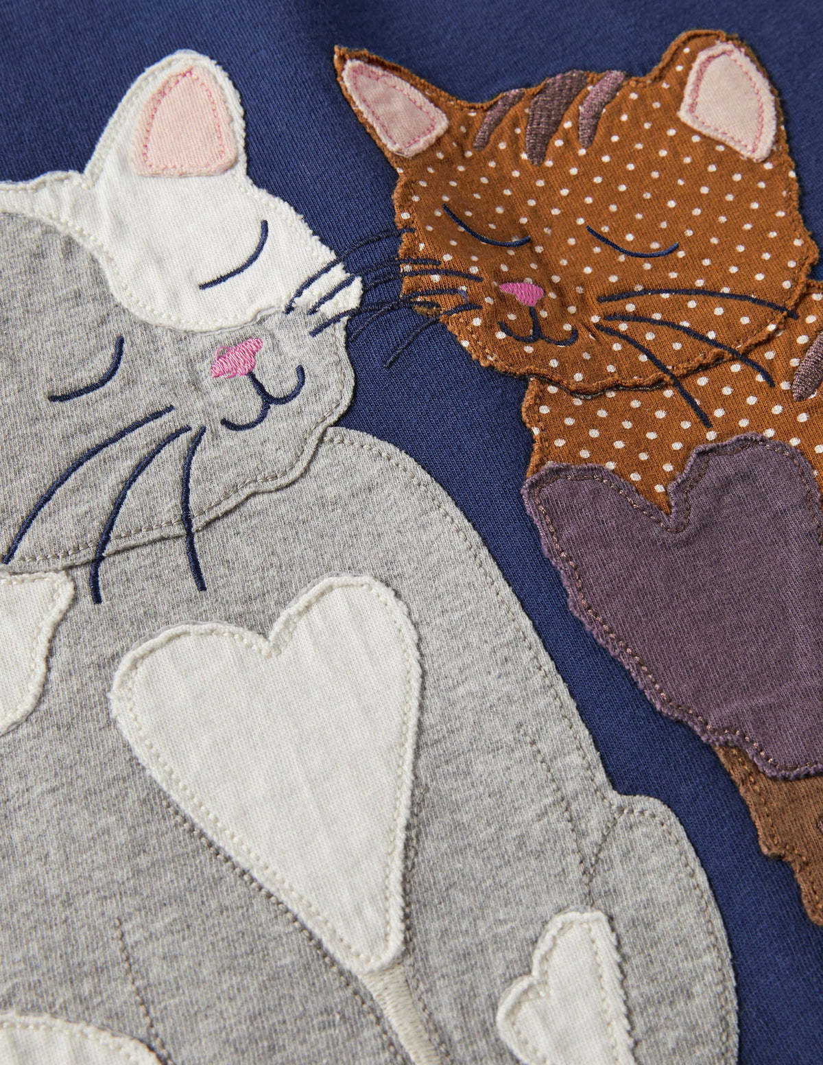 Front & Back Appliqué  T-shirt-Starboard Blue Cats - Image 3