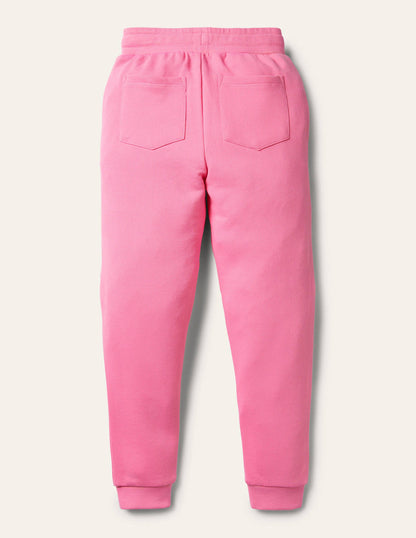 Appliqué Knee Joggers-Bright Petal Pink Flower-2