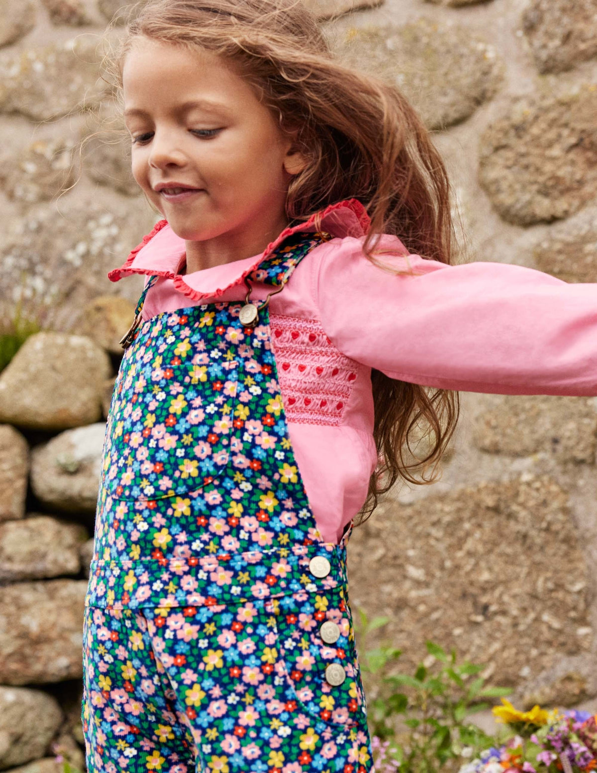 Smocked Collared Woven Top-Formica Pink - Image 7