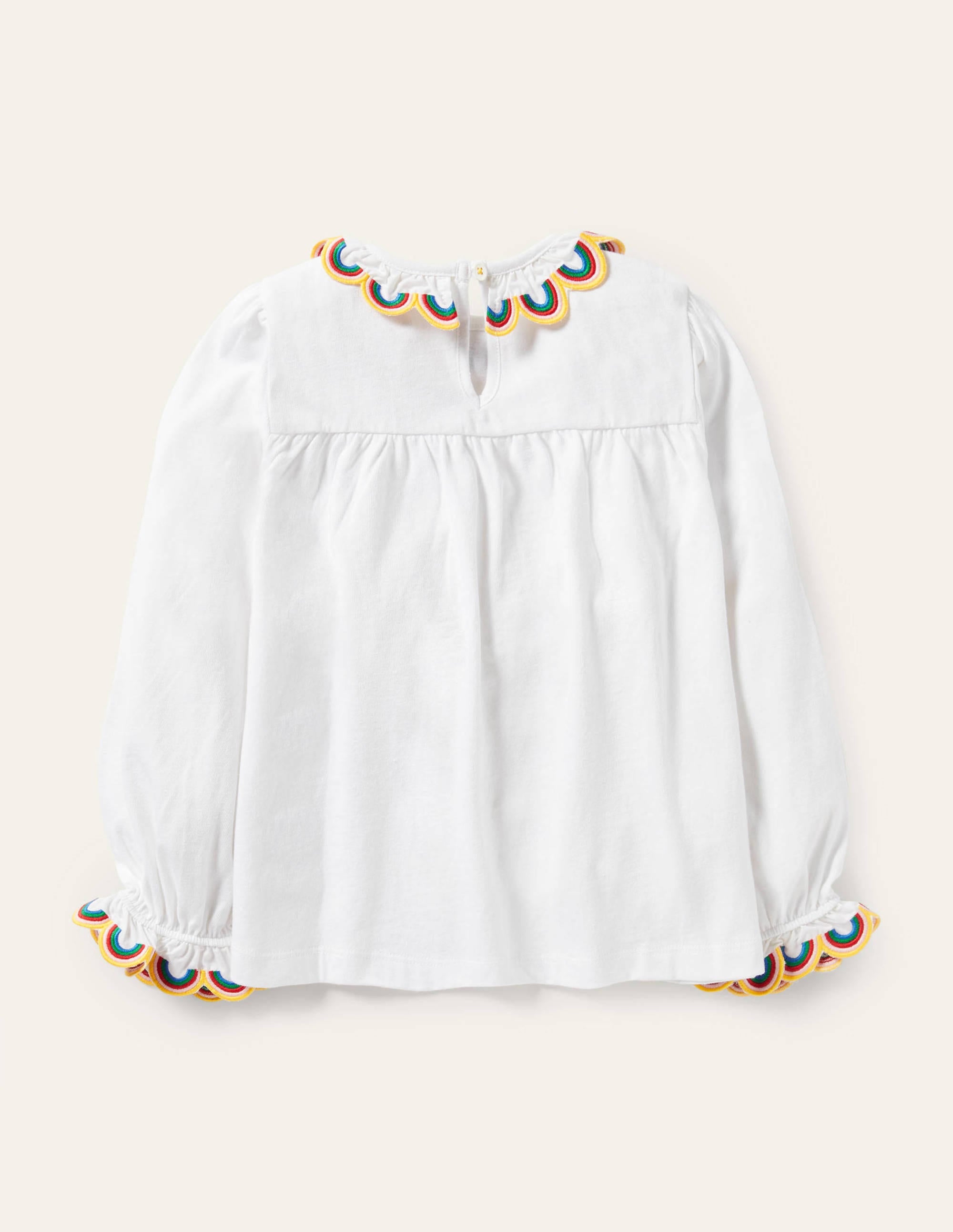 Rainbow Scallop Top-White - Image 2