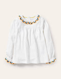 Rainbow Scallop Top-White