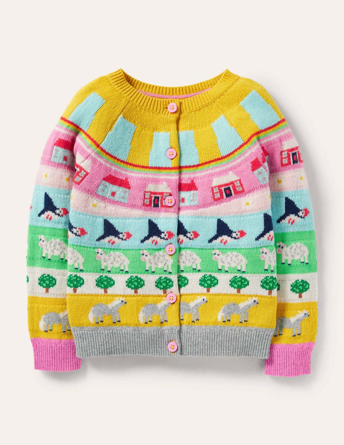Fair Isle Cardigan-Multi Fair Isle-1